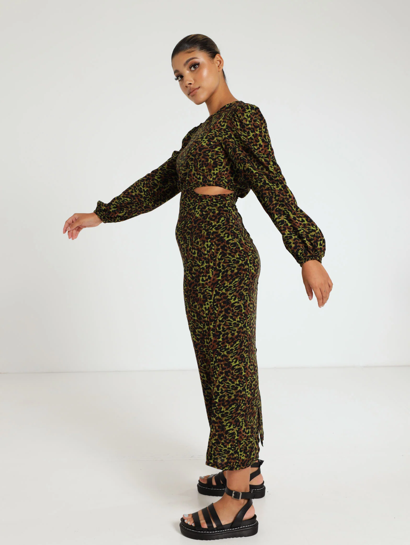 Side Cutout Midi Dress - Image 2