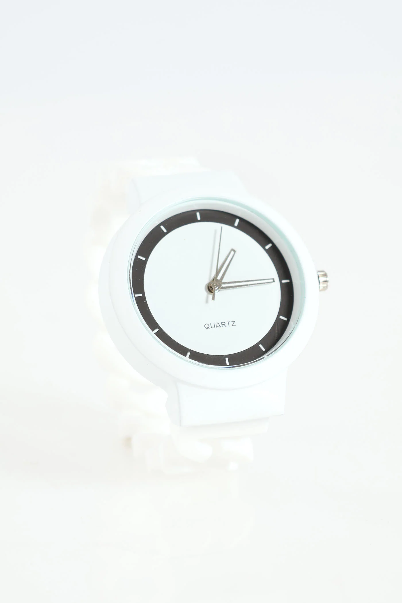Silicone Chain Strap Watch - White - Image 2
