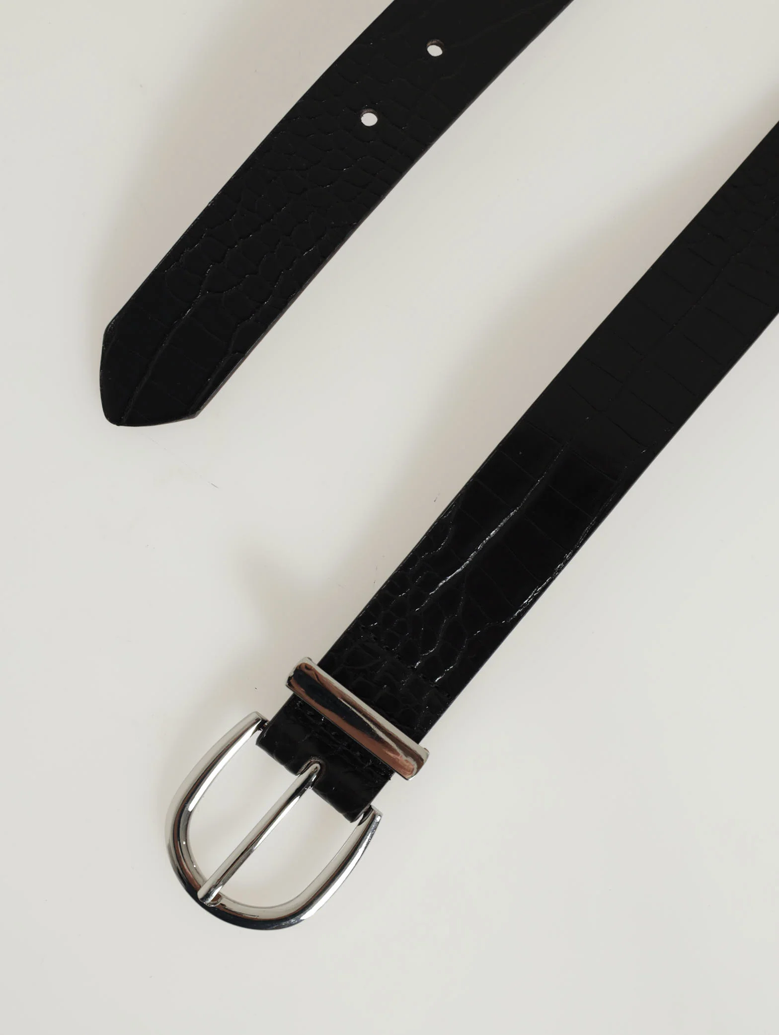 Silver Rounded Buckle & Loop Belt - Image 2