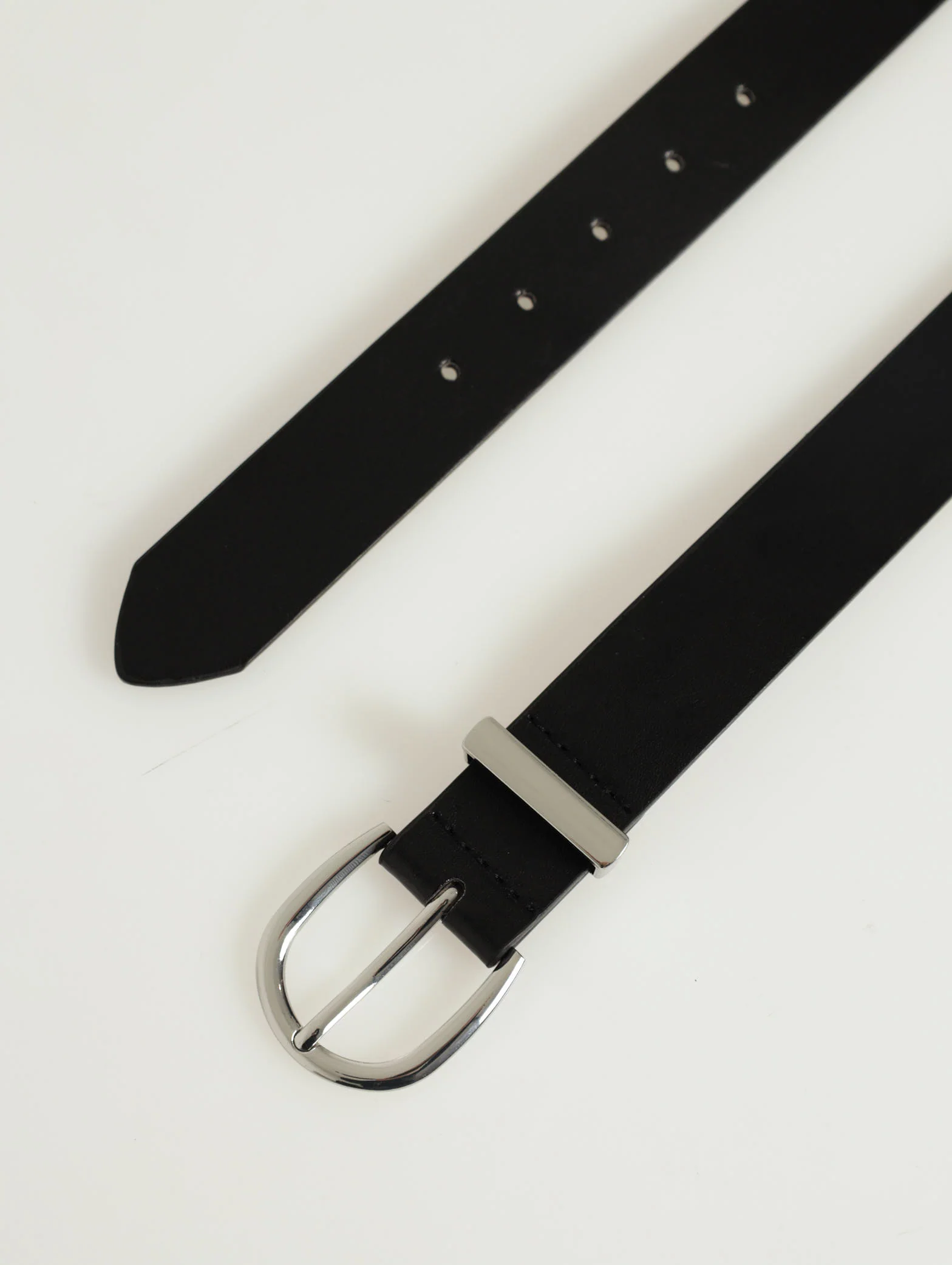 Silver Rounded Buckle & Loop Core Belt