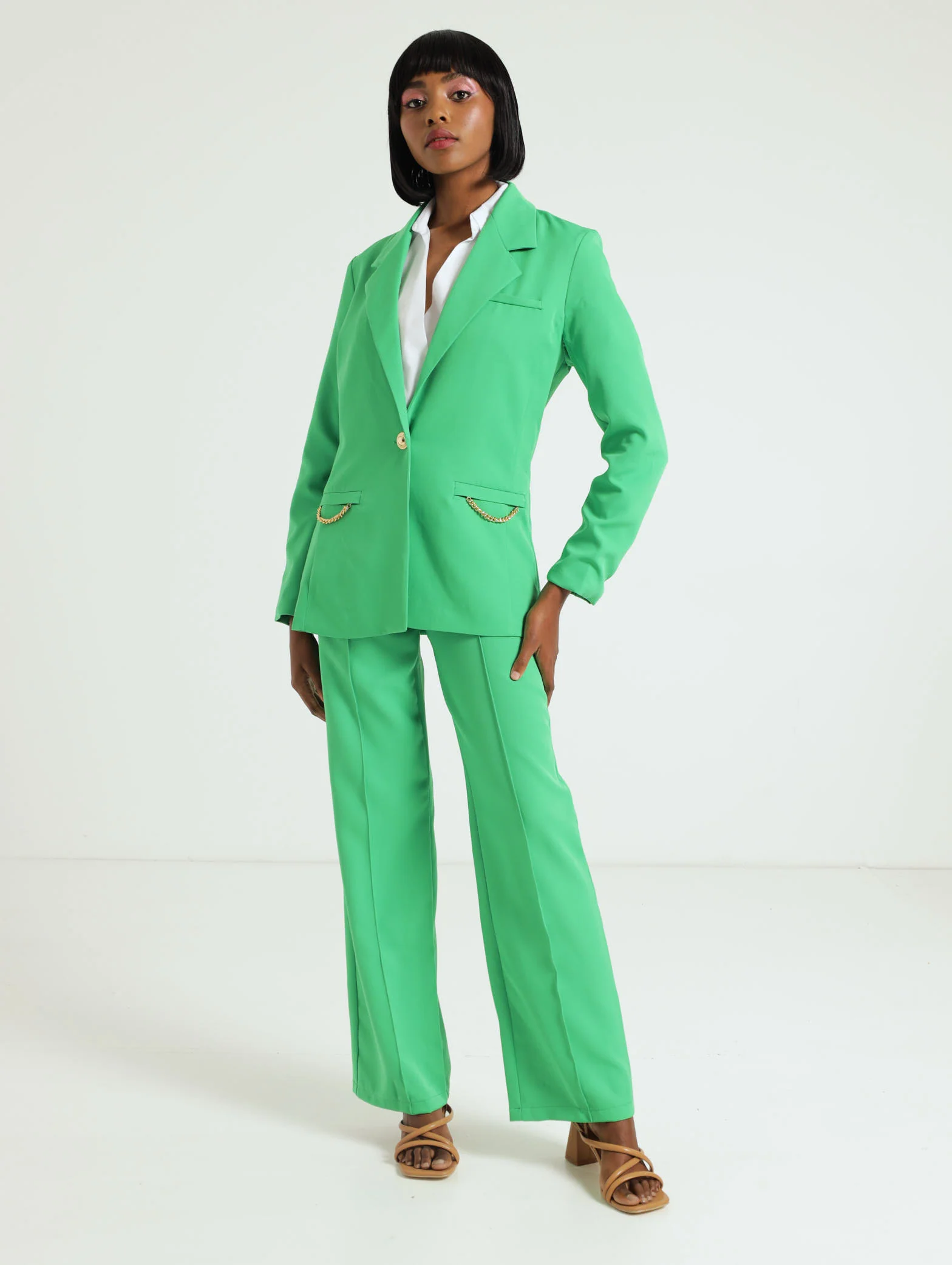 Single Breast Trim Blazer - Image 2