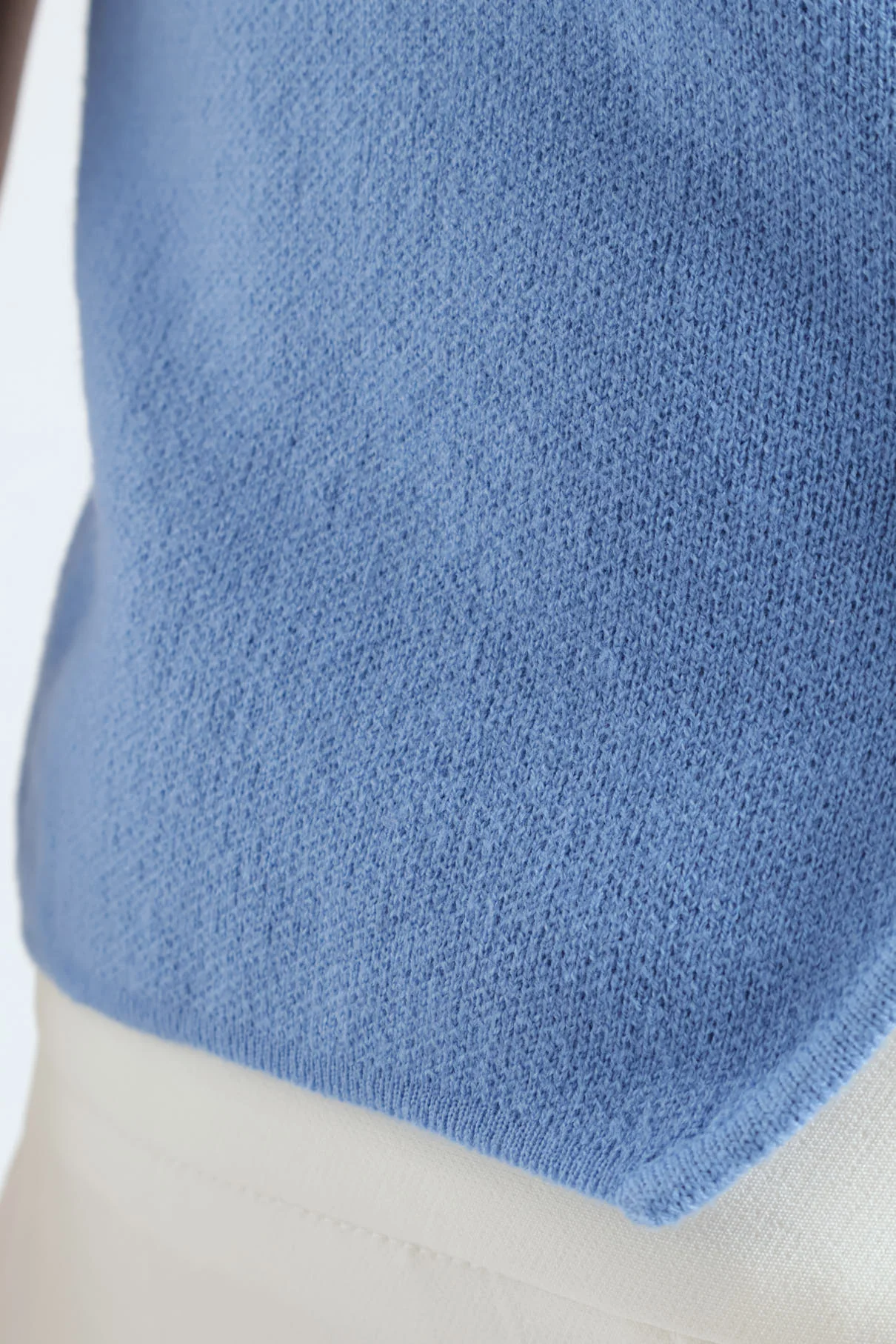 Sleeveless Fancy Button Waistcoat - Blue - Image 5