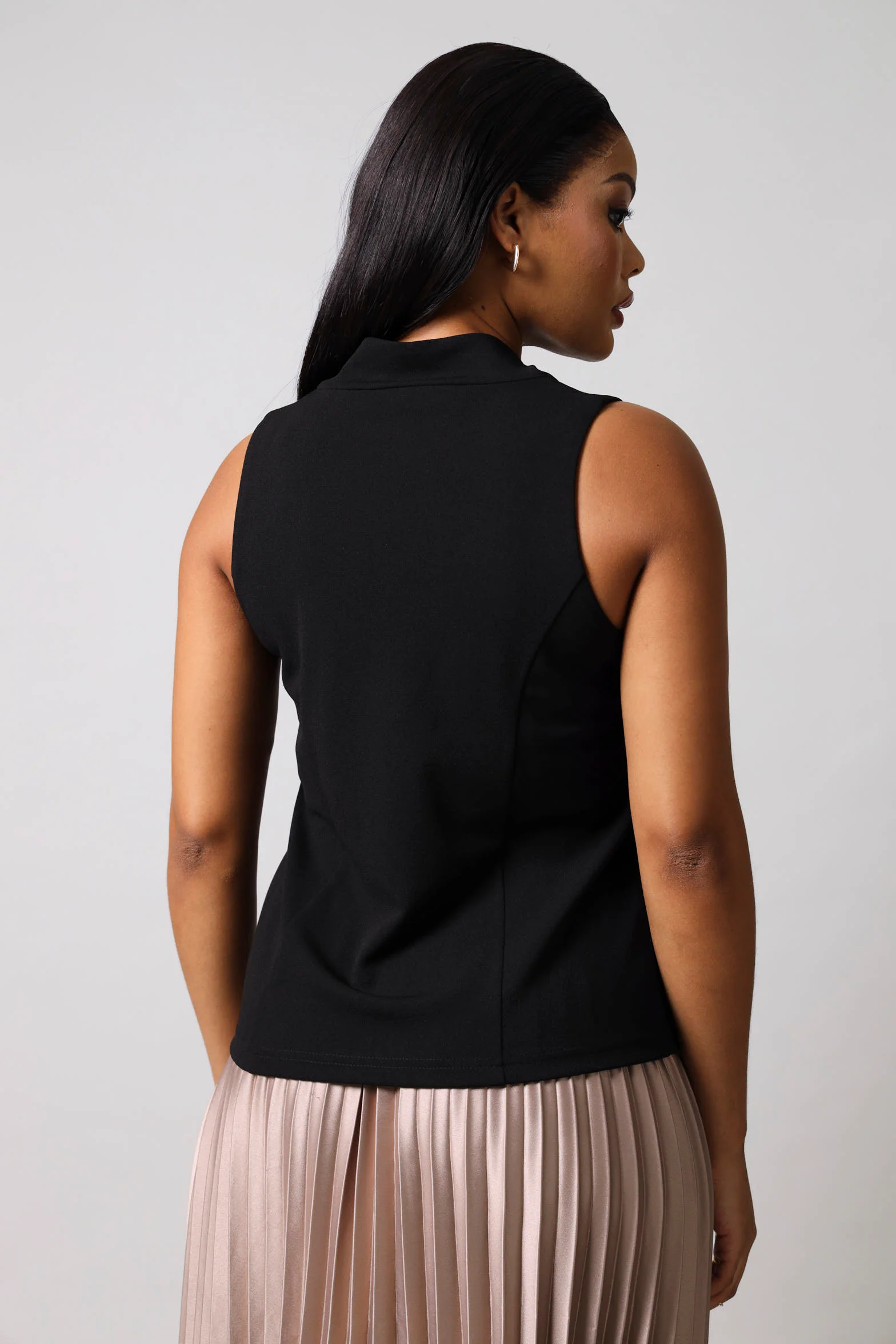 Sleeveless Fancy Buttons Waistcoat - Black - Image 5