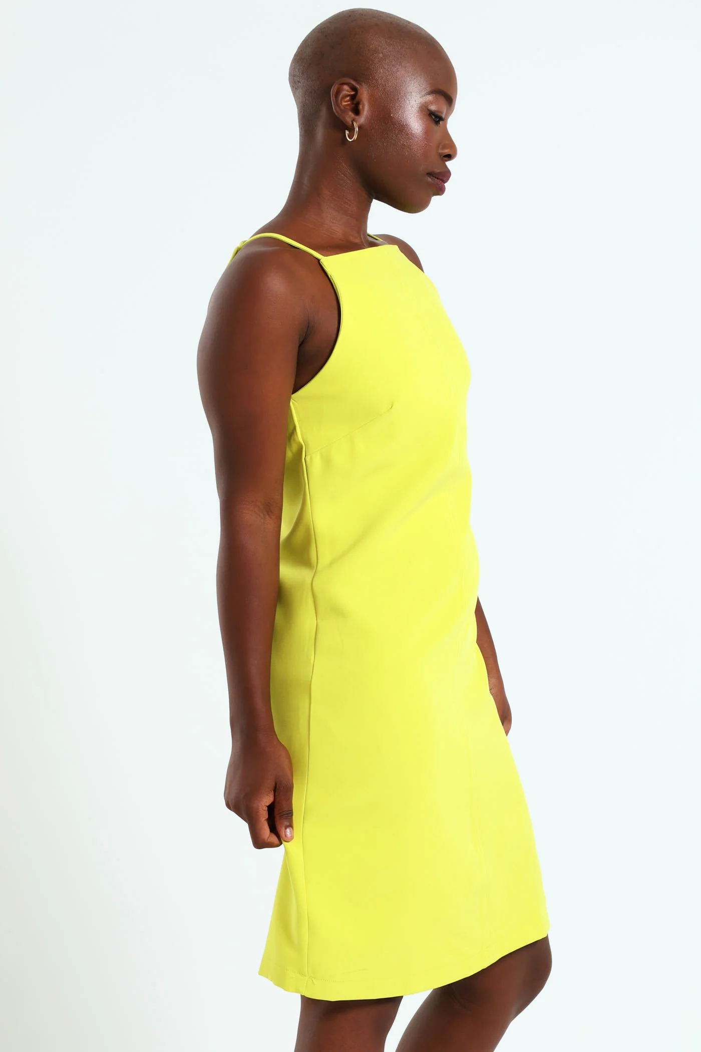 Sleeveless Shift Dress - Chartreuse - Image 6