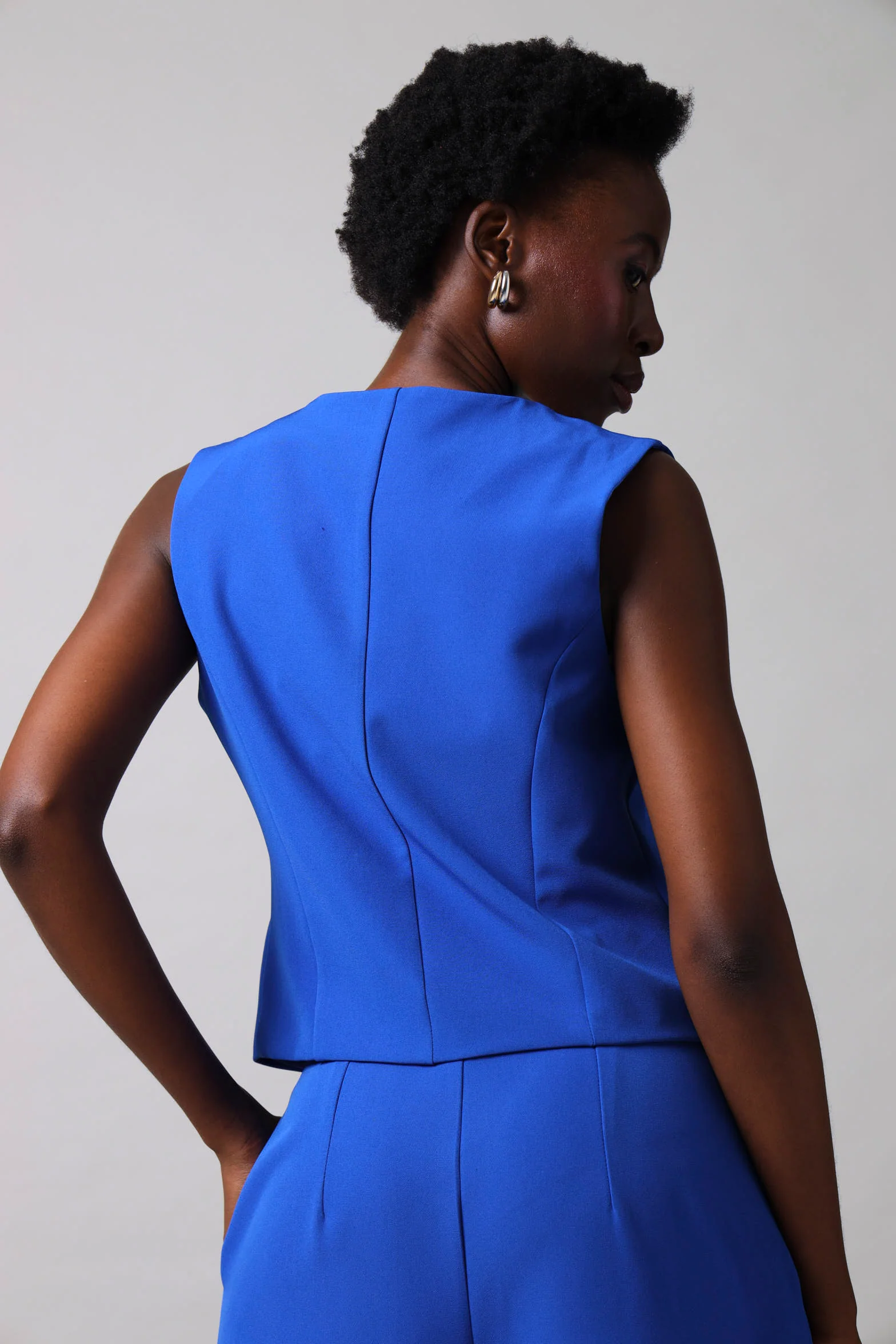 Sleeveless Waistcoat - Cobalt - Image 3