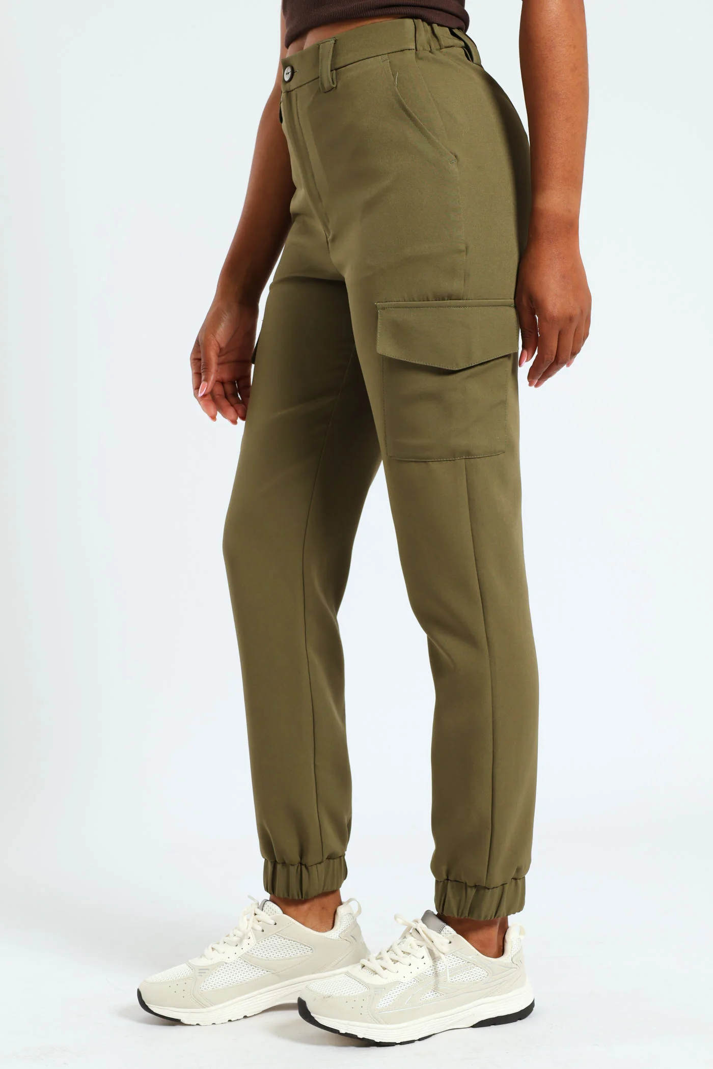 Slim Leg Barbi Cargo Pants - Fatigue - Image 2