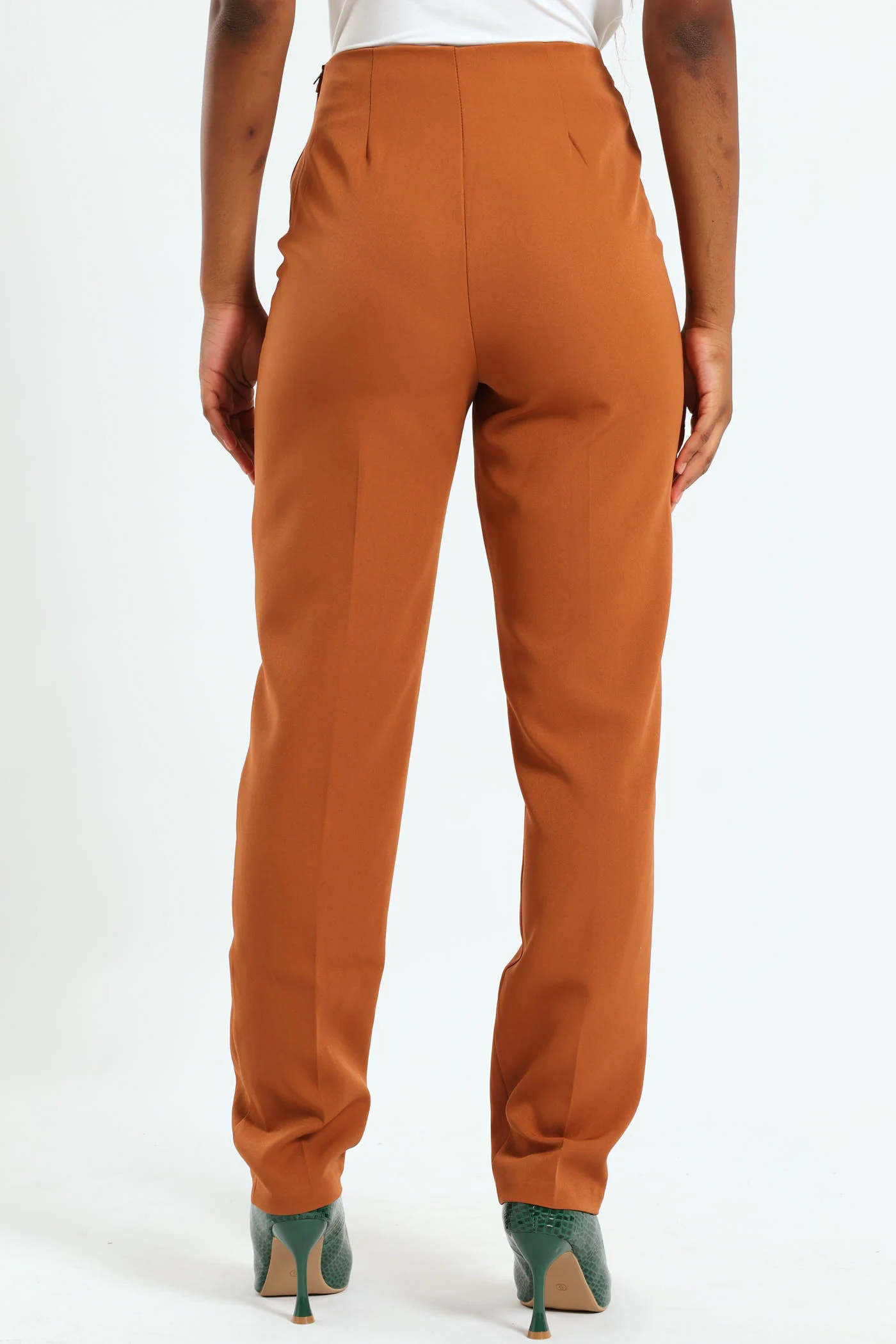 Slimleg Pants Buckle Trim - Tobacco - Image 3