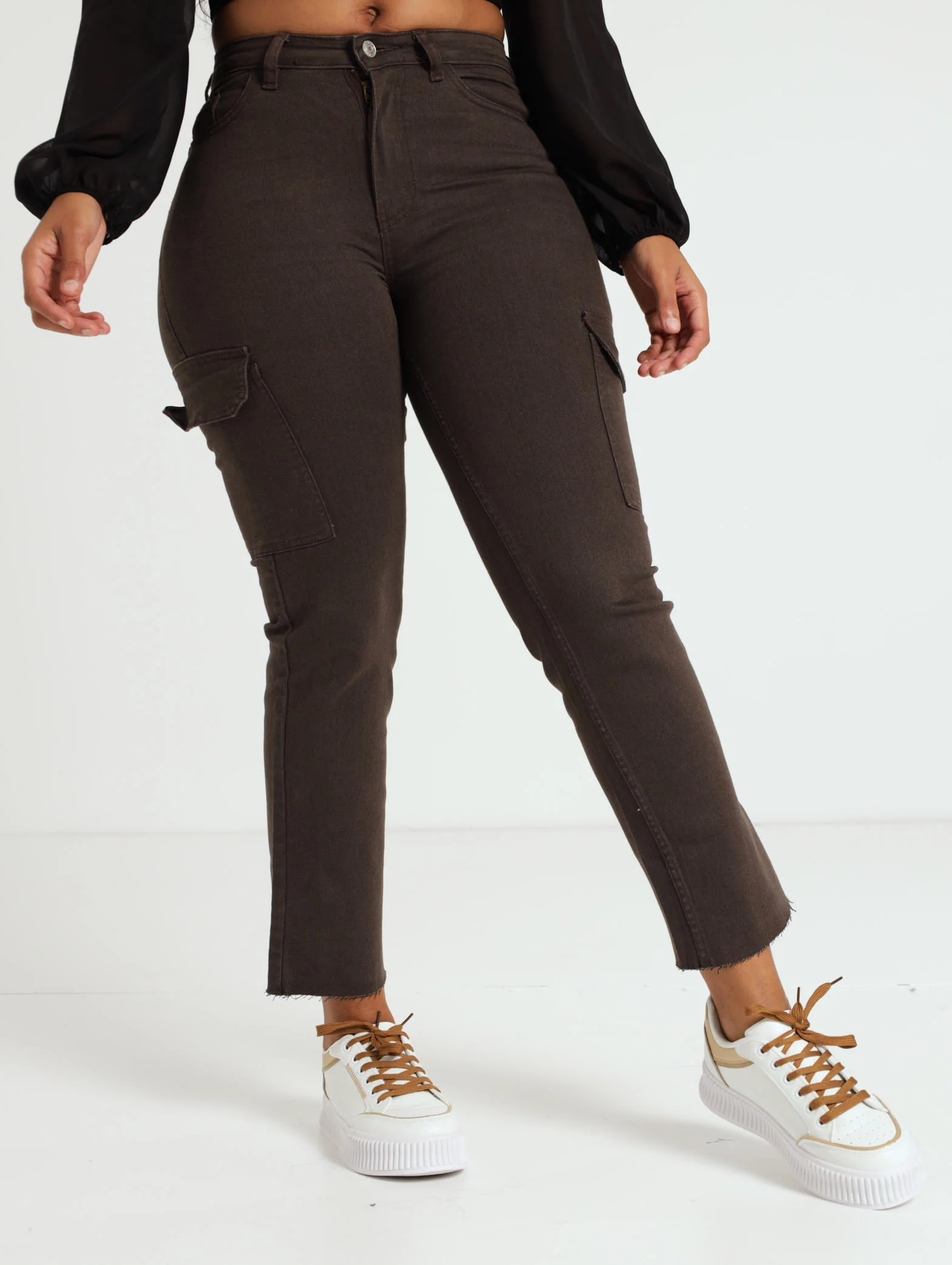 Slimleg Straight Twill Cargo Ankle Jean - Image 2