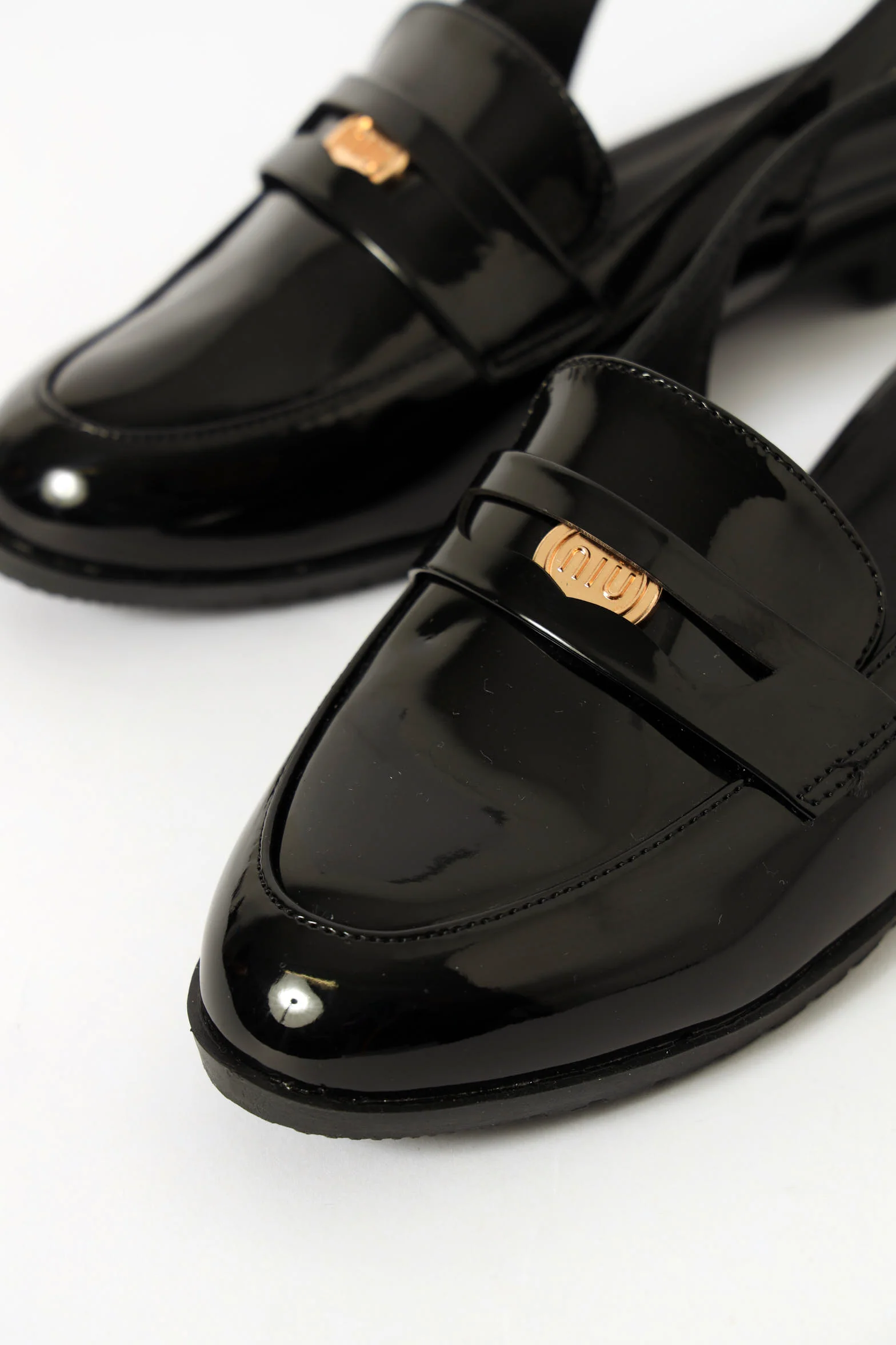 Slingback Coin Trim Loafer - Black - Image 3