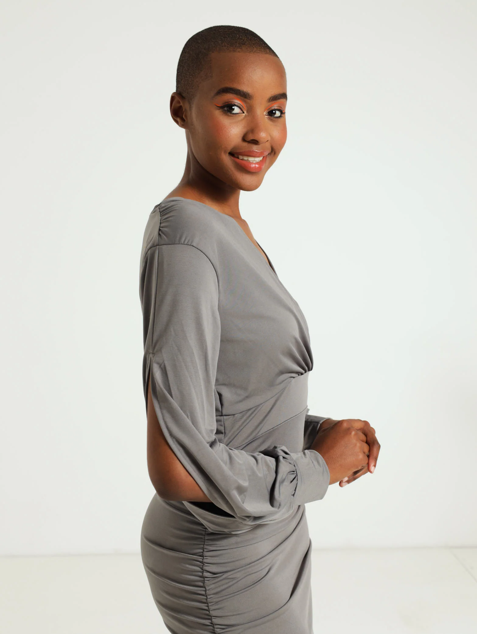 Slinky Cross Front Dress - Image 2