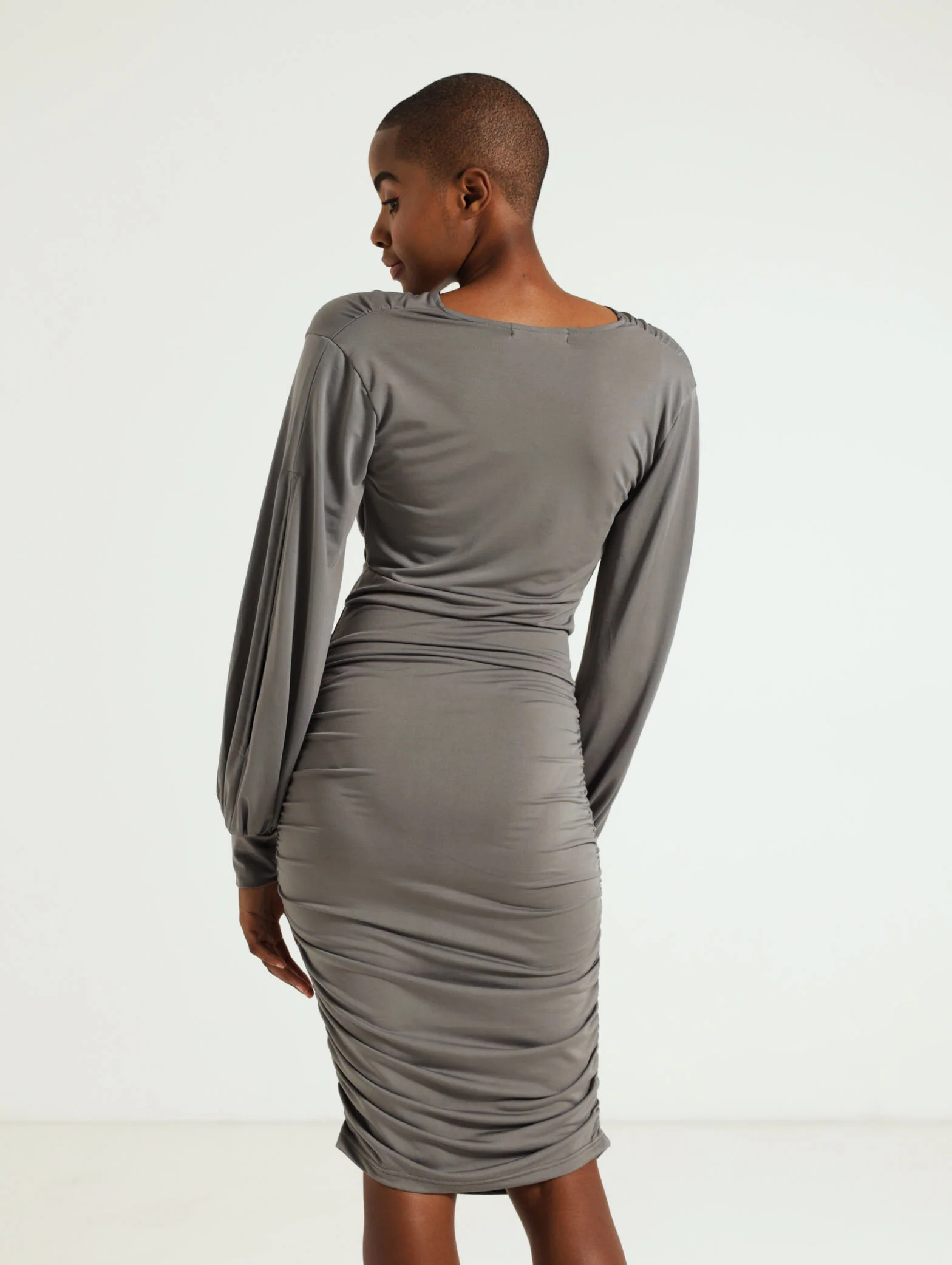 Slinky Cross Front Dress - Image 3