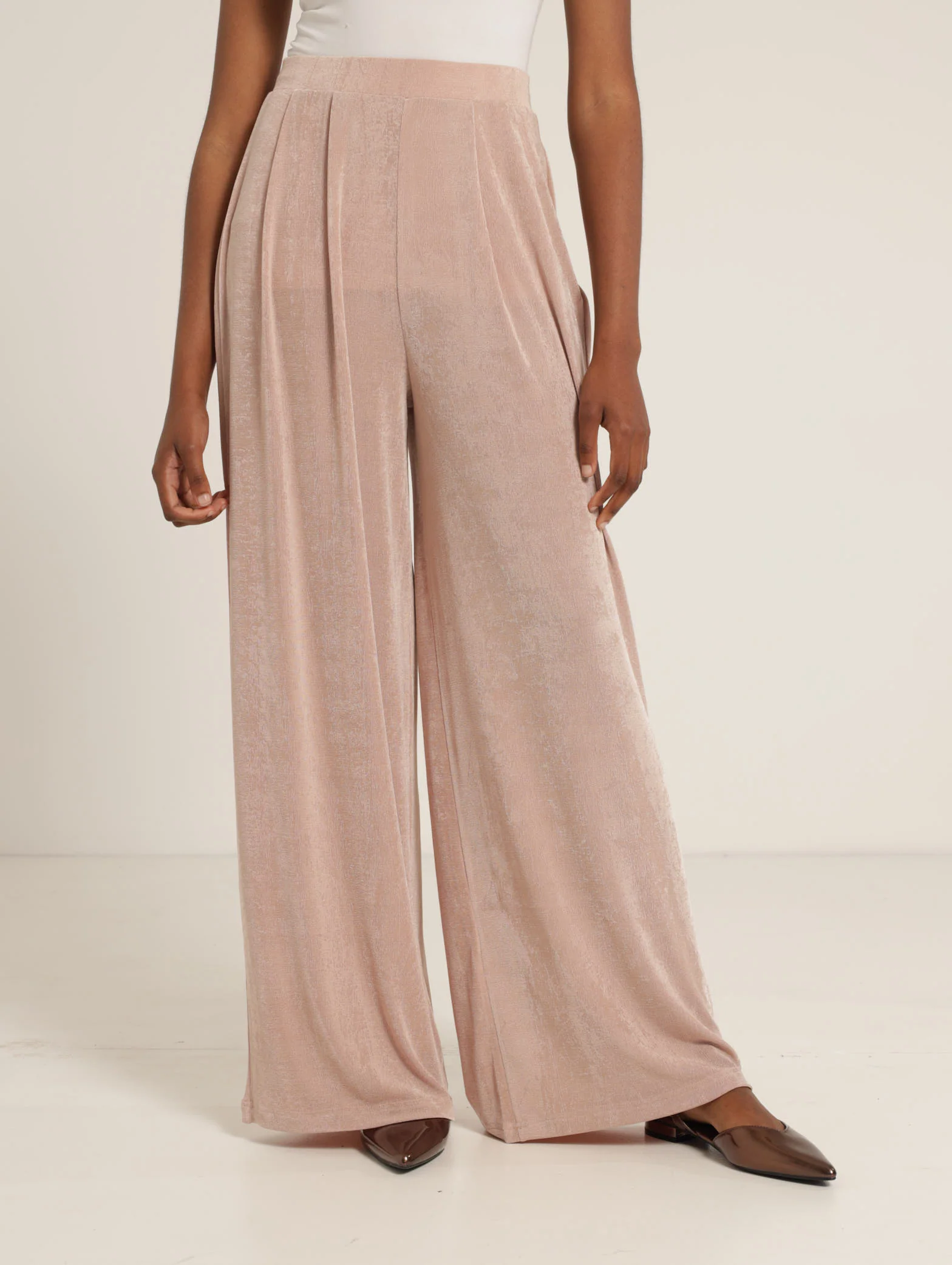 Slinky Wideleg Pants
