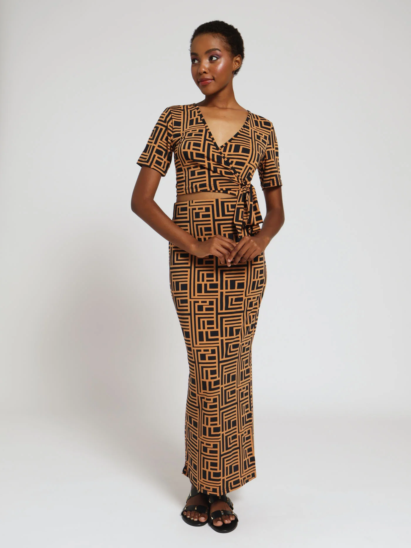 Slinky Wrap Short Sleeve Top - Image 5
