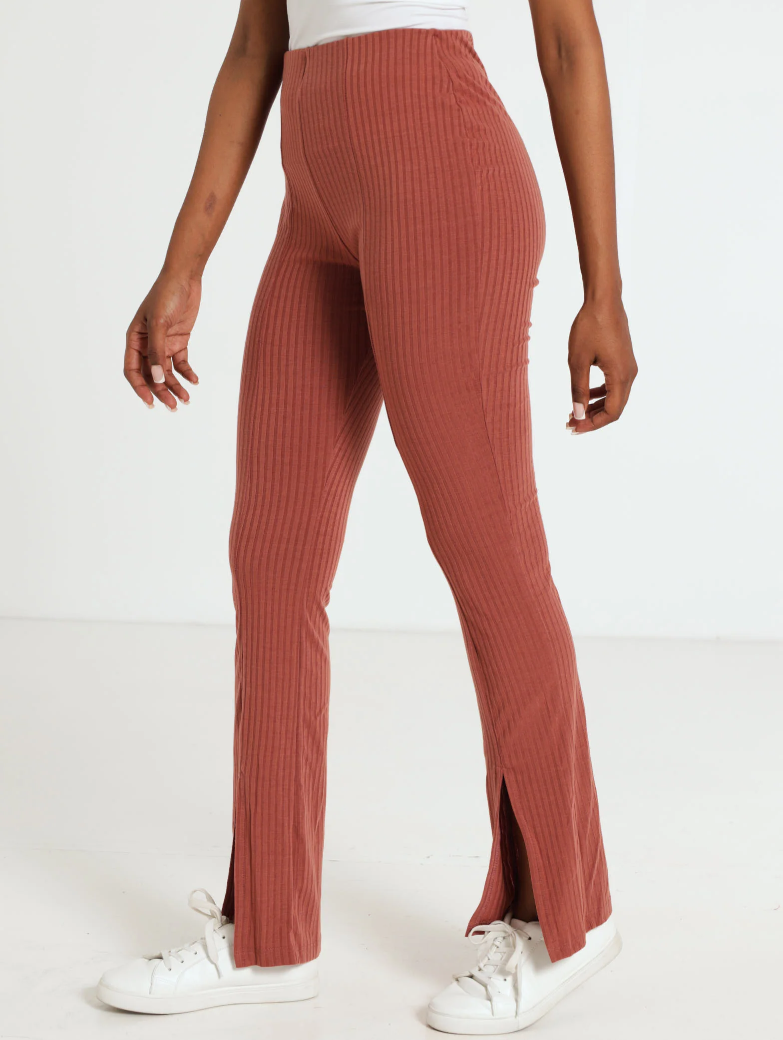 Slit Front Wide Ribb Pant - Image 2