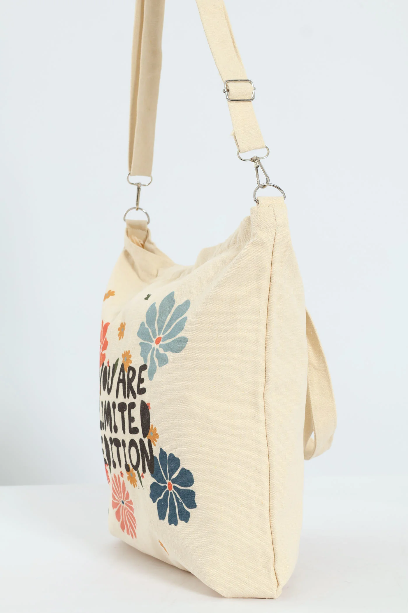 Slogan Canvas Shopper Bag - Multi - Image 2