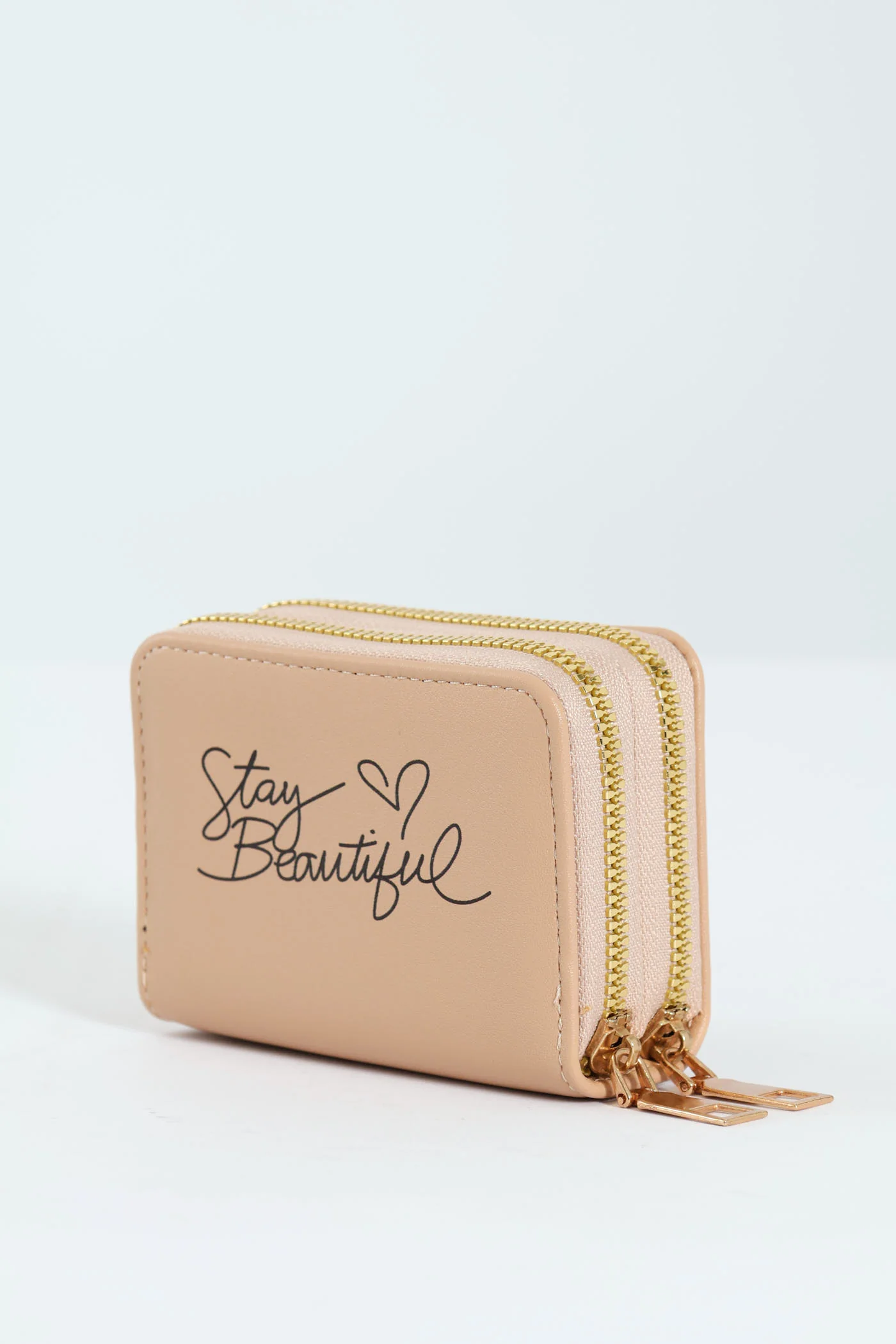 Slogan Double Wallet - Nude - Image 3
