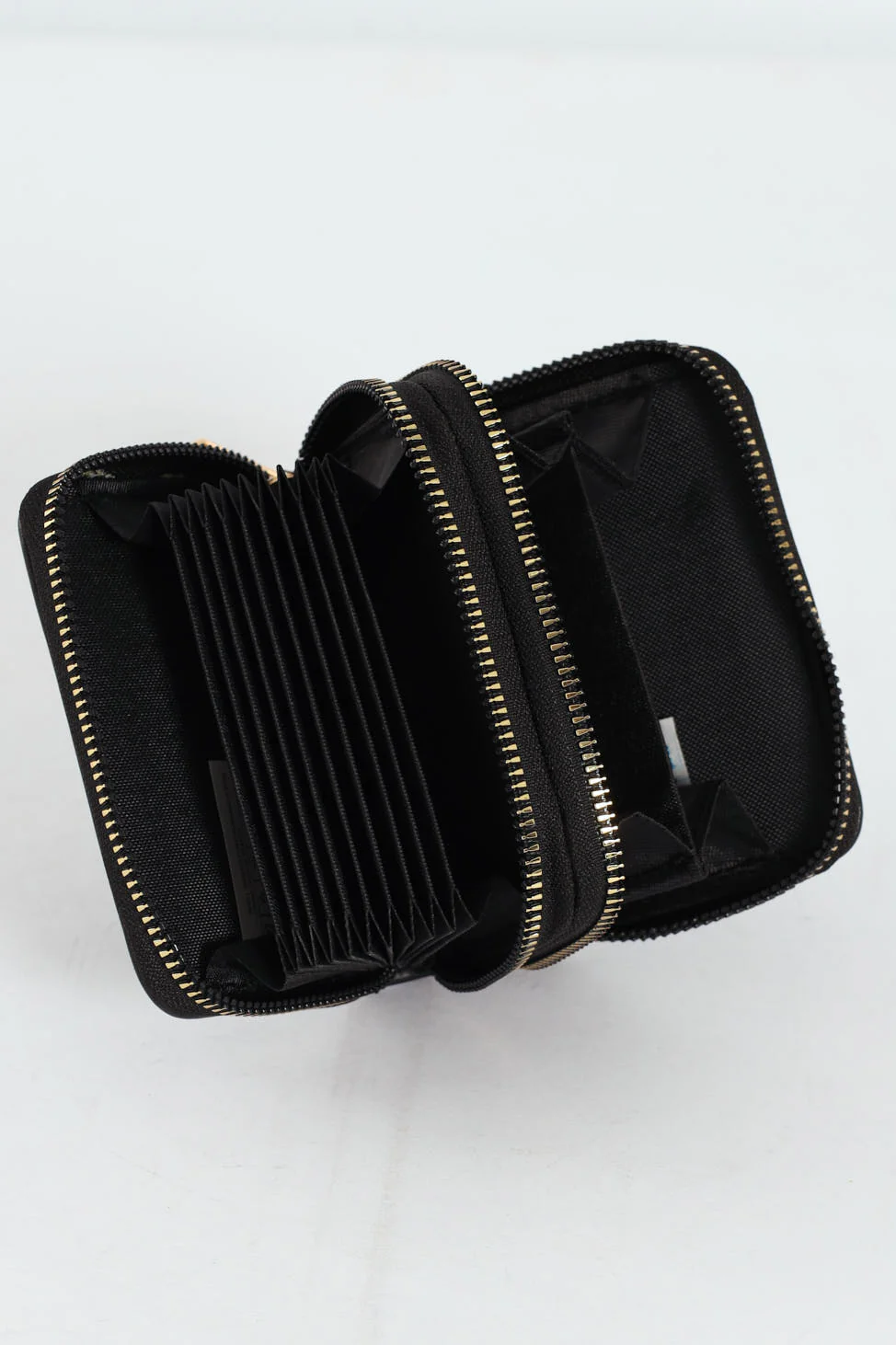 Slogan Double Zip Wallet - Black - Image 2