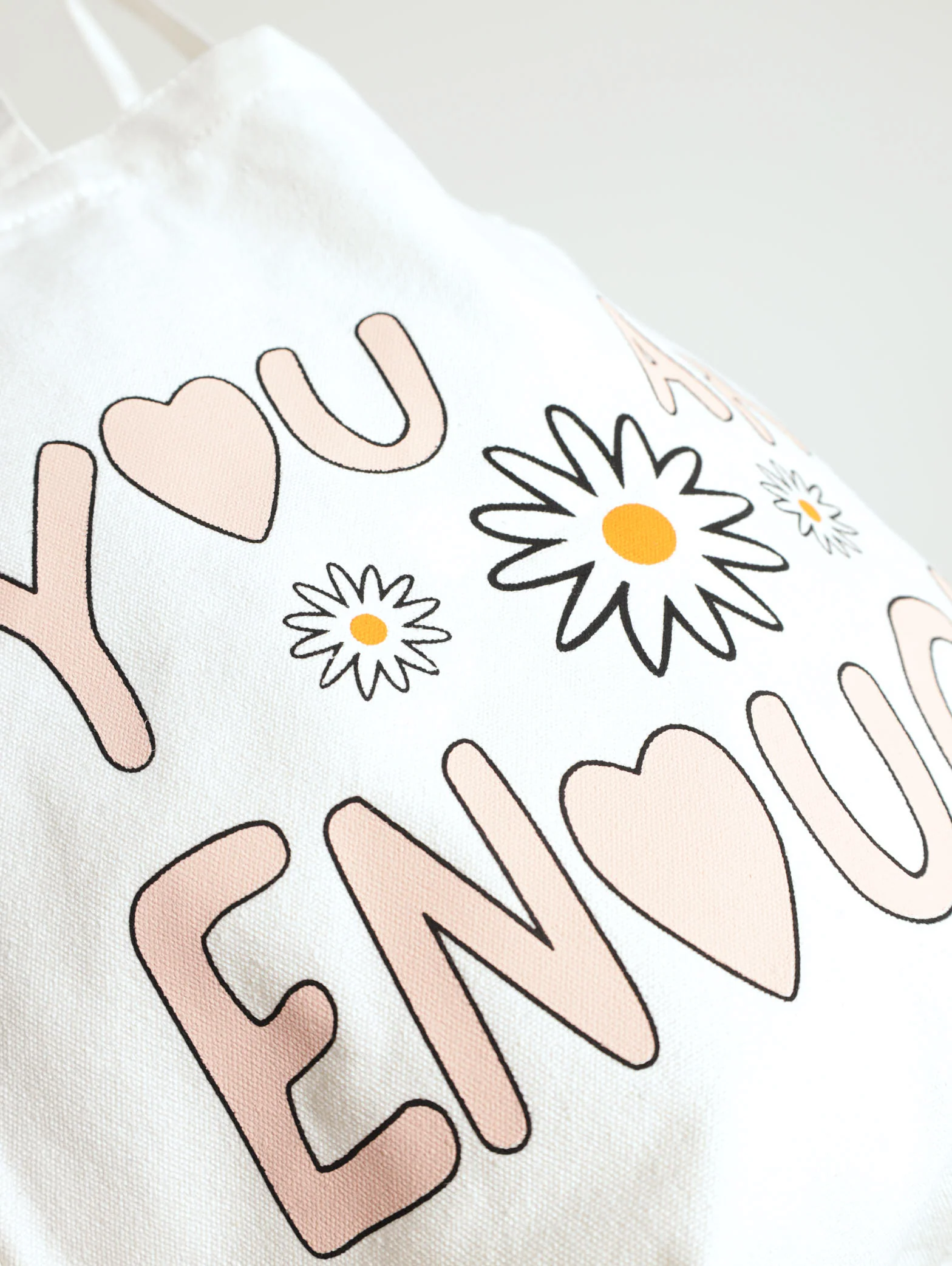 Slogan Printed Canvas Shopper - Image 4
