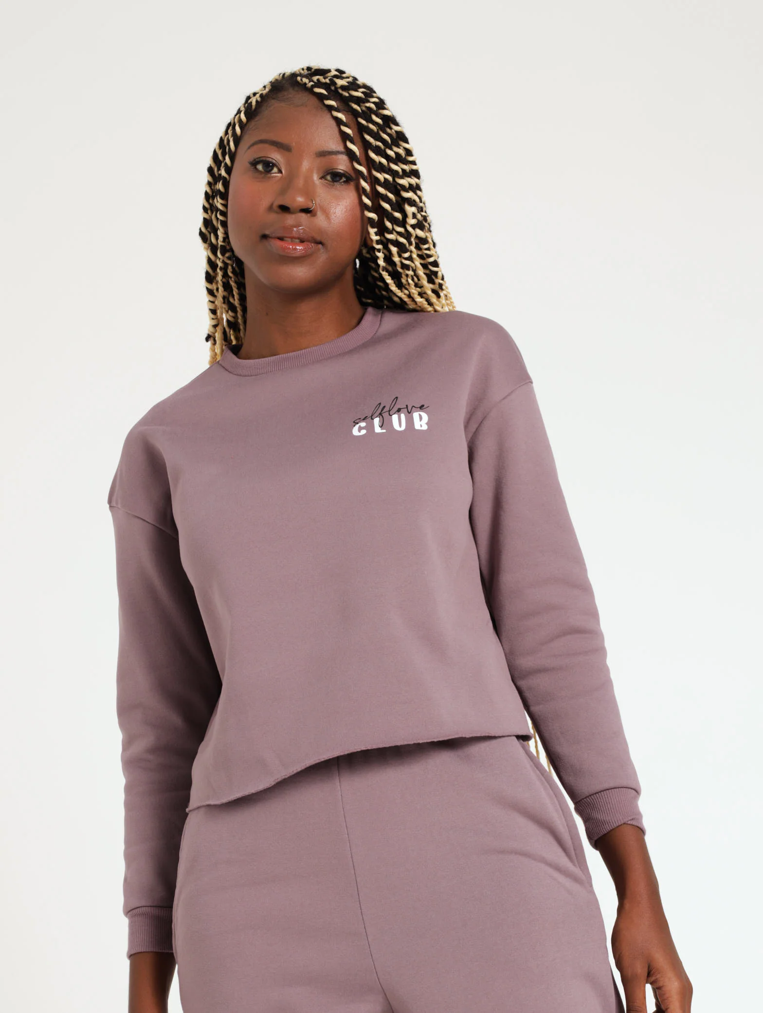 Slogan Pullover - Grape