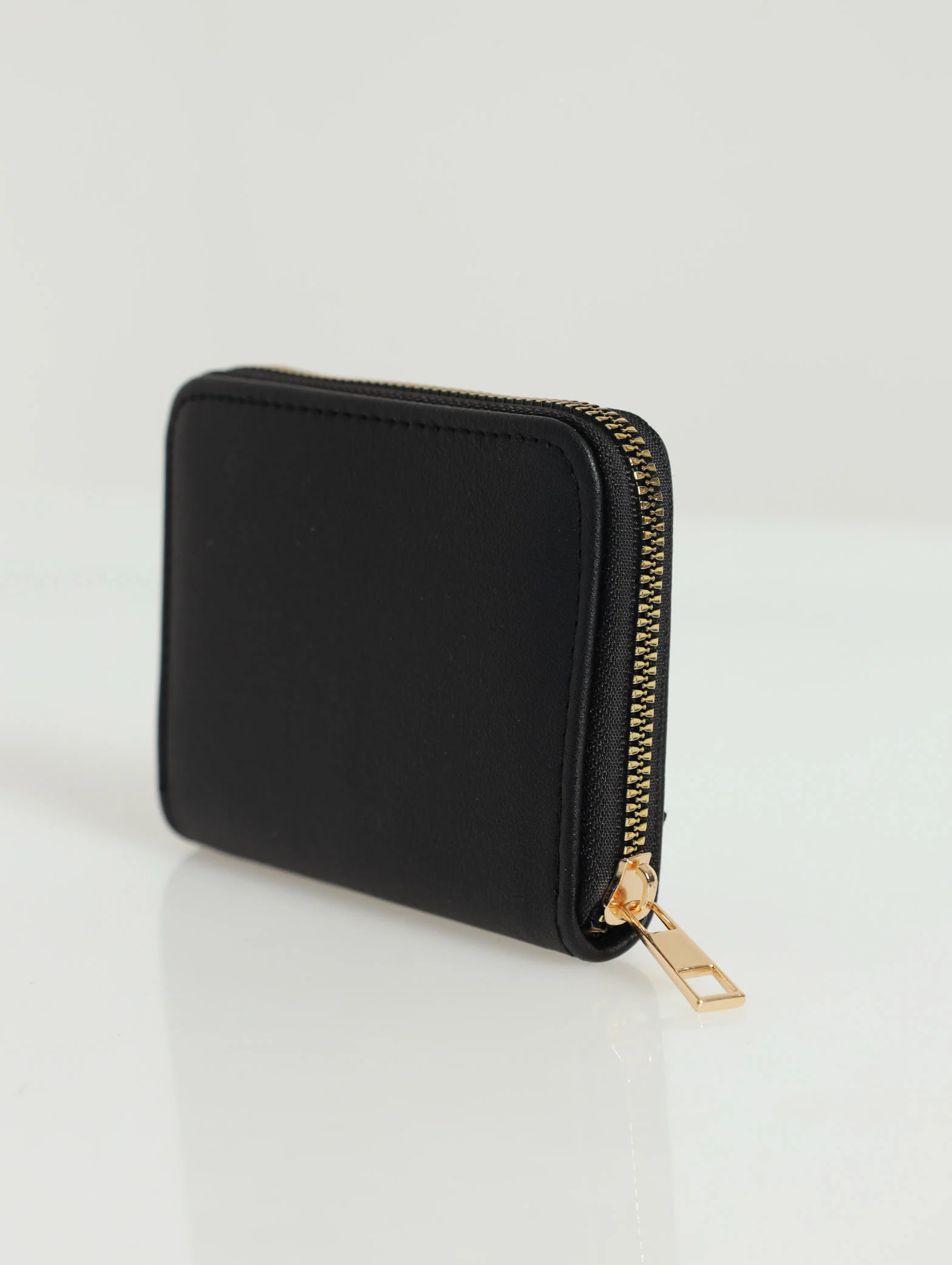 Slogan Single Zip Purse - Black - Image 4