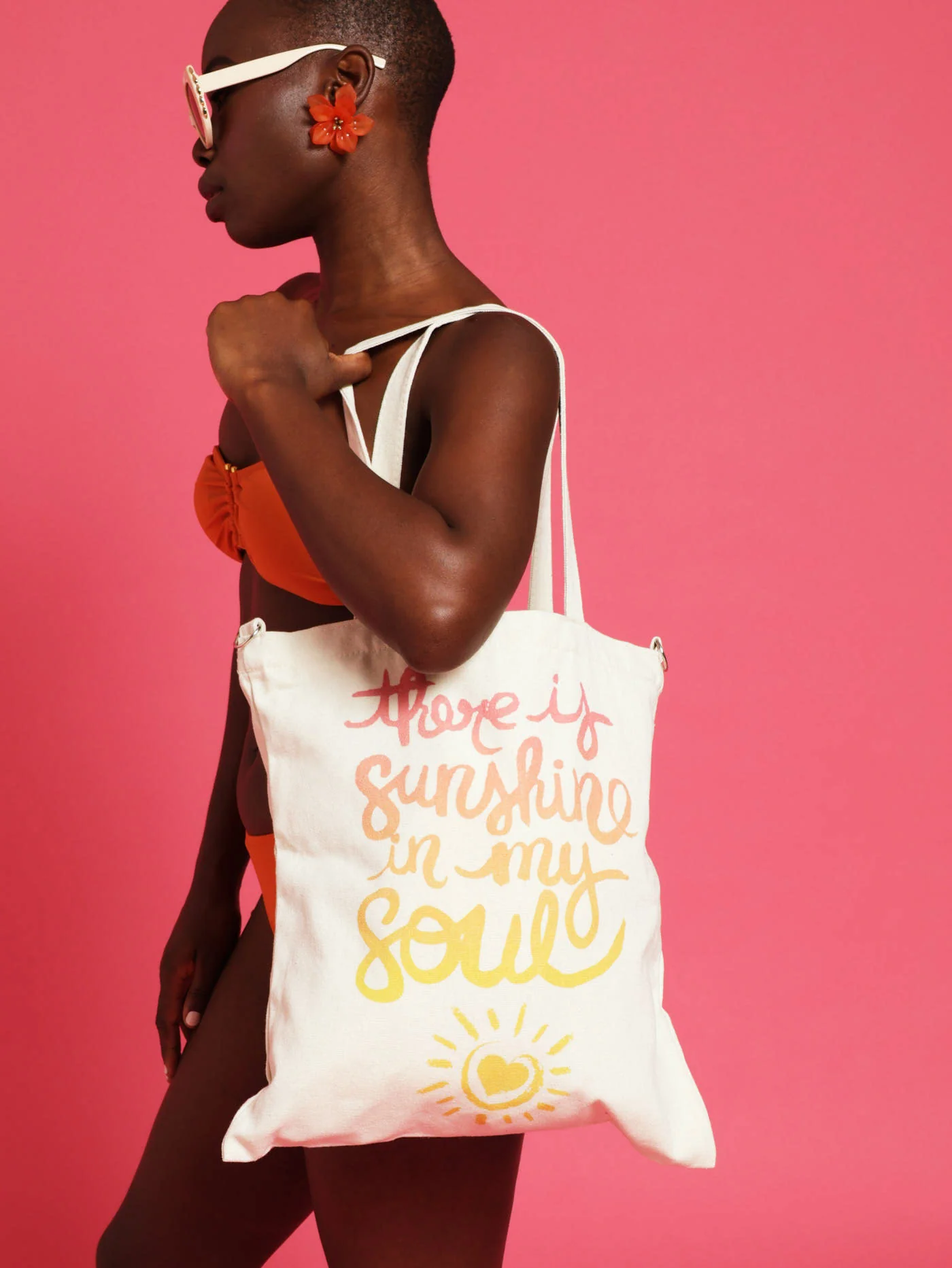 Slogan Summer Canvas Shopper Bag - Natural