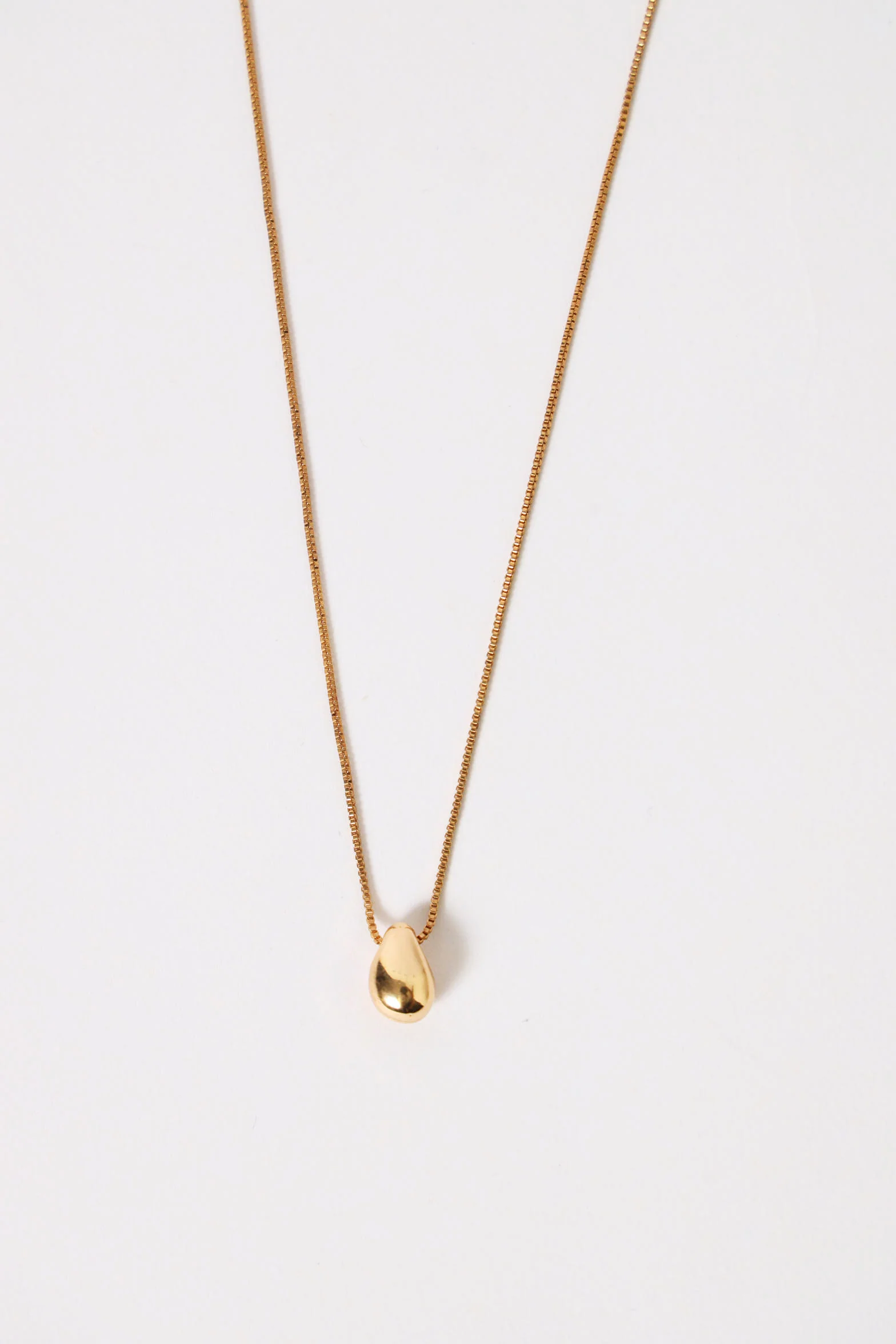Small Teardrop Necklace - Gold - Image 2