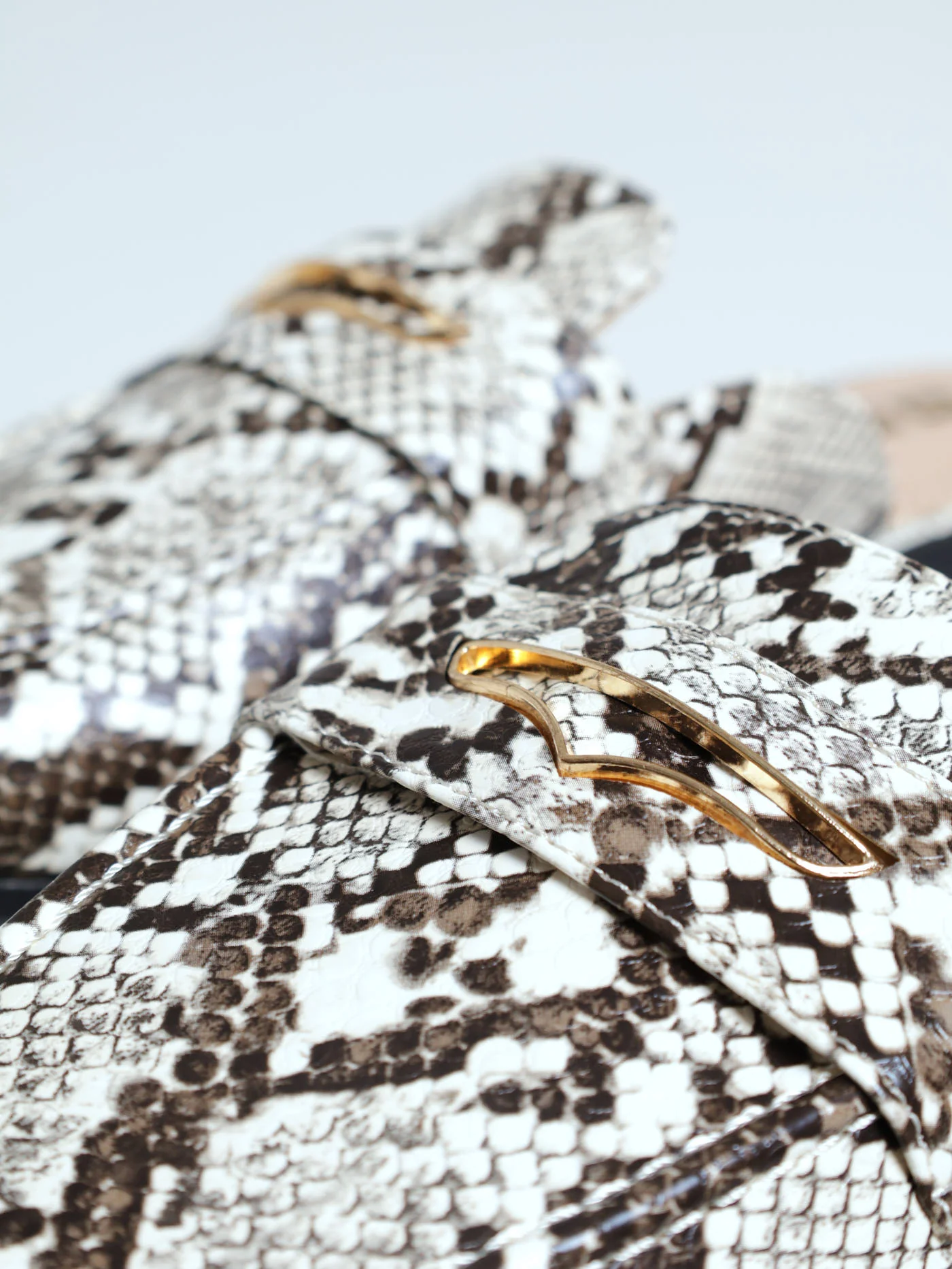 Snake Skin Penny Mock Push In Loafer - Multi - Image 4