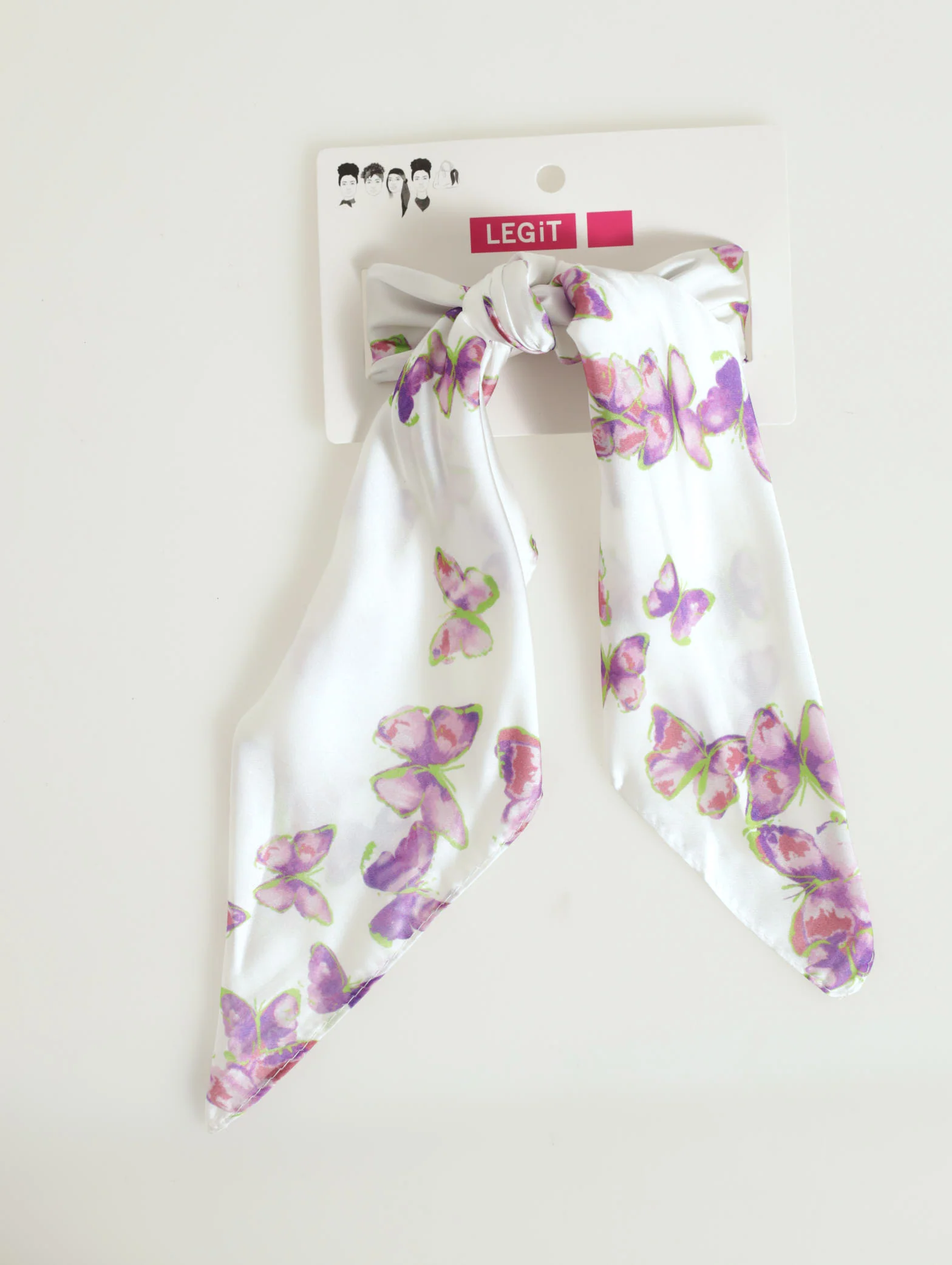 Soft Butterfly Satin Scarf
