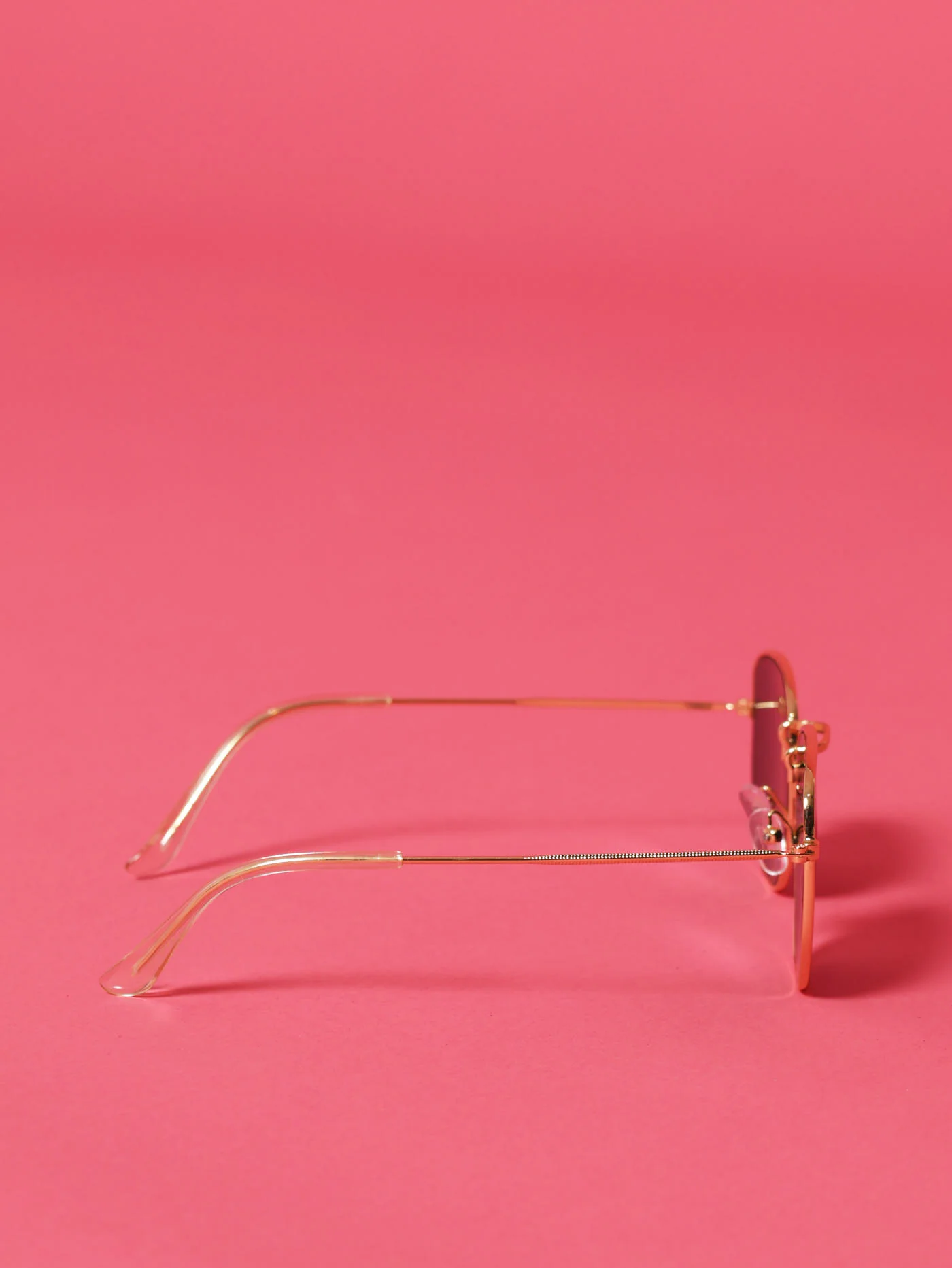 Soft Hexagon Metal Frame Sunglasses - Gold - Image 3
