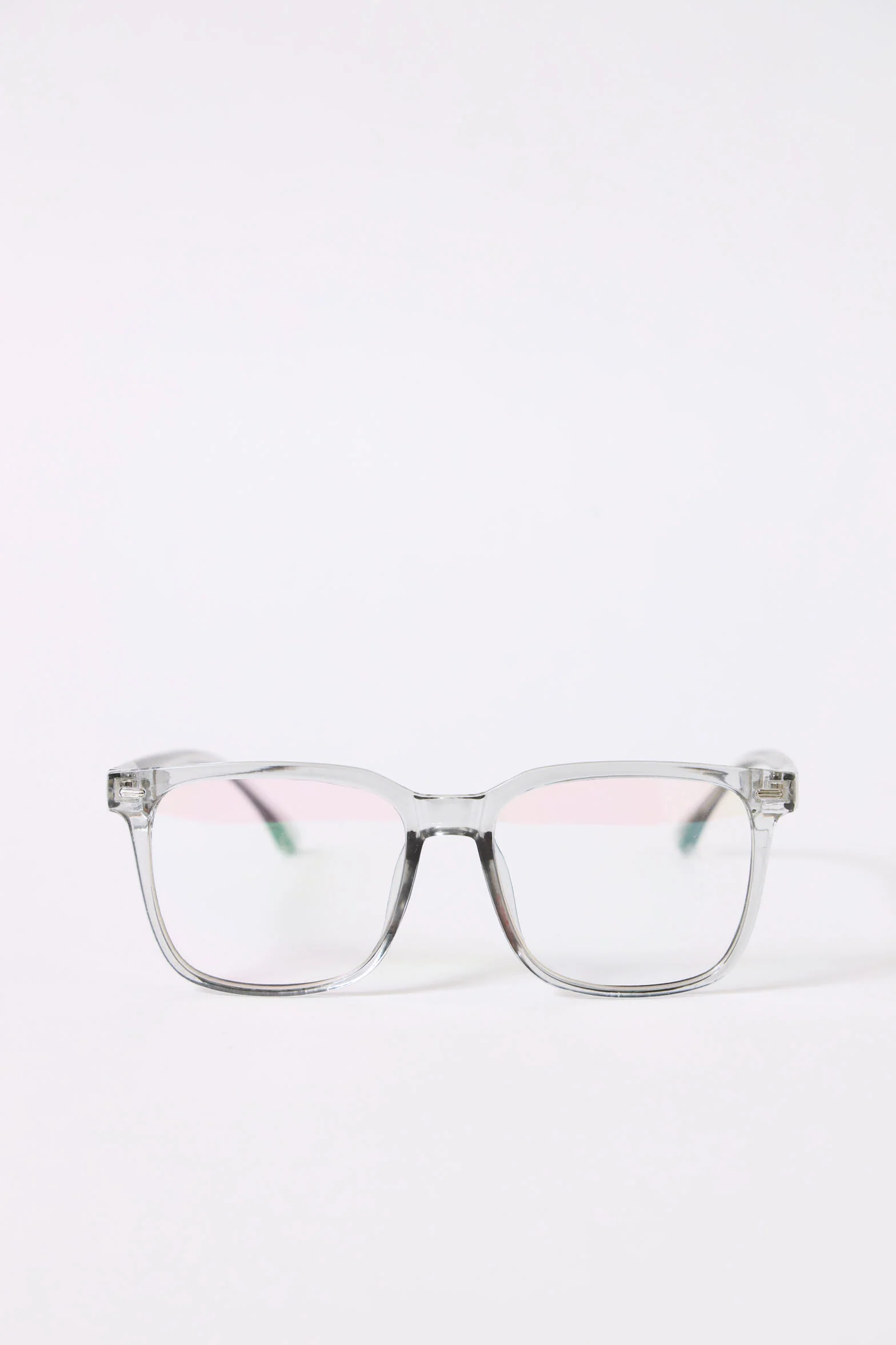 Soft Square Blue Block Lens Glasses - Charcoal