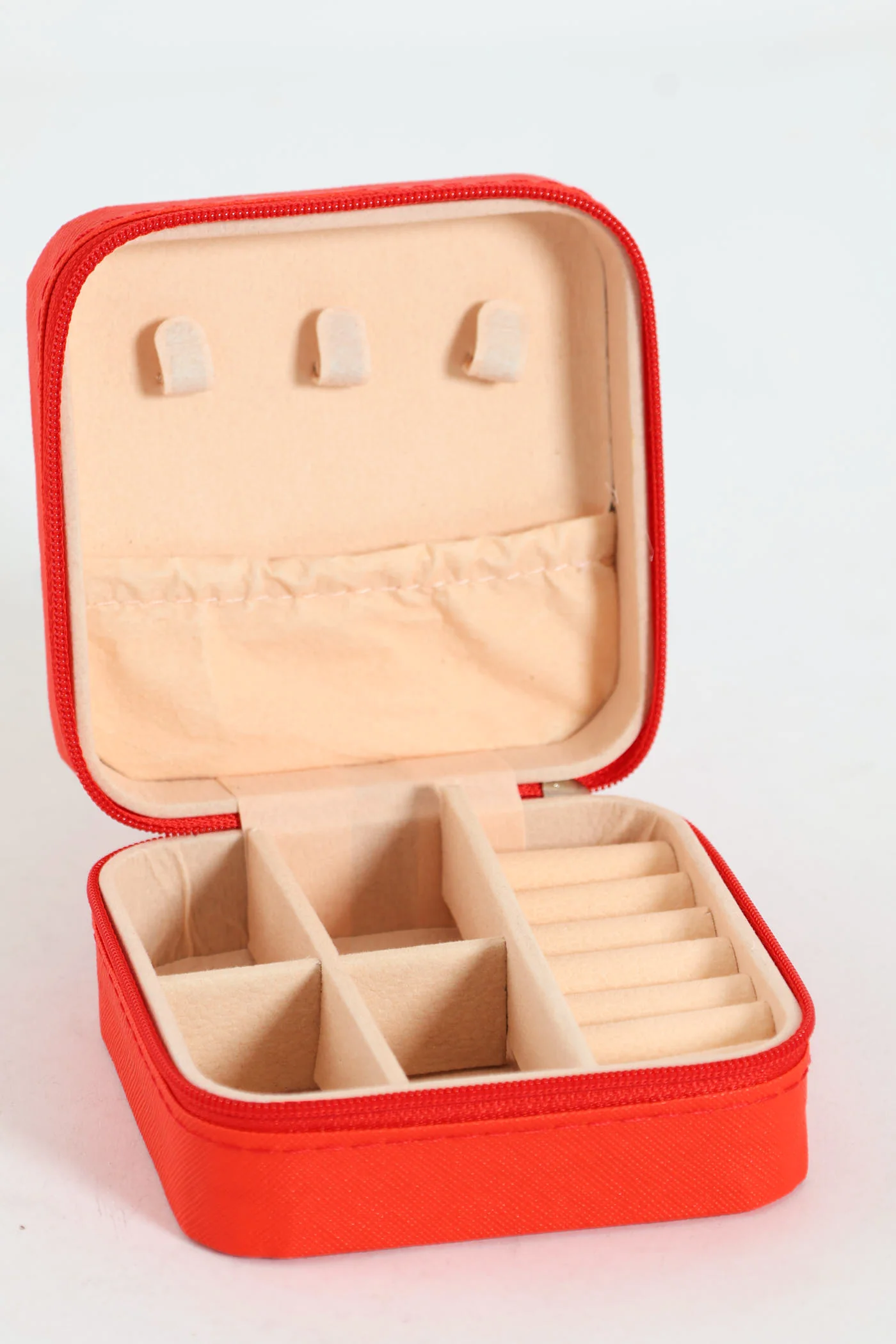 Soft Square Jewellery Box - Red