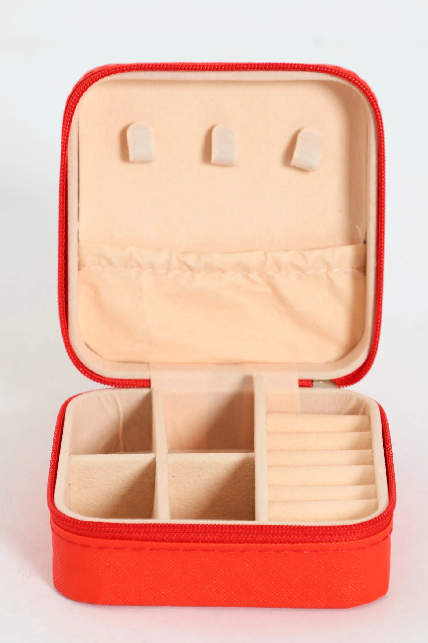 Soft Square Jewellery Box - Red - Image 3