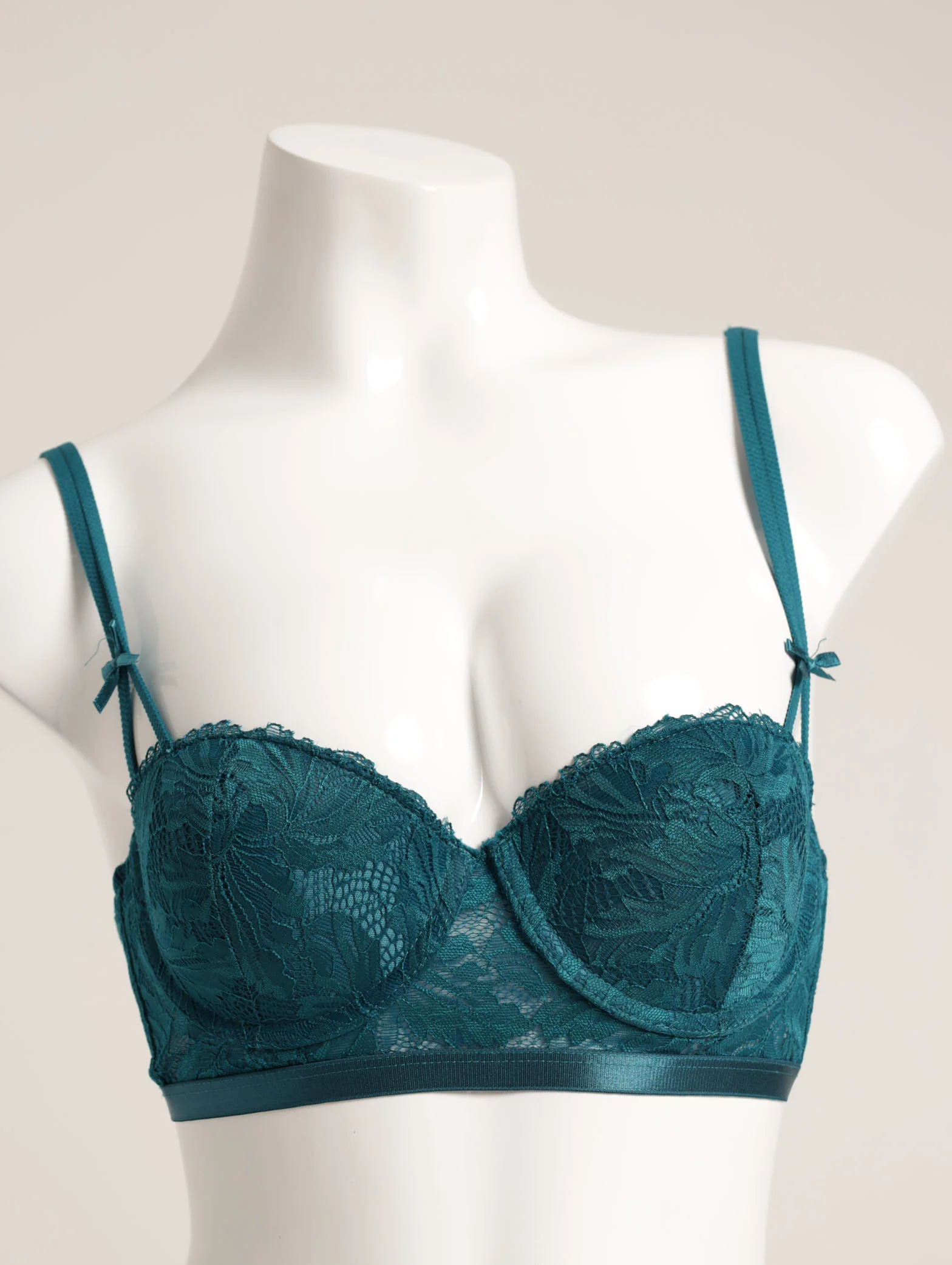 Split Braided Strap Balconette Bra