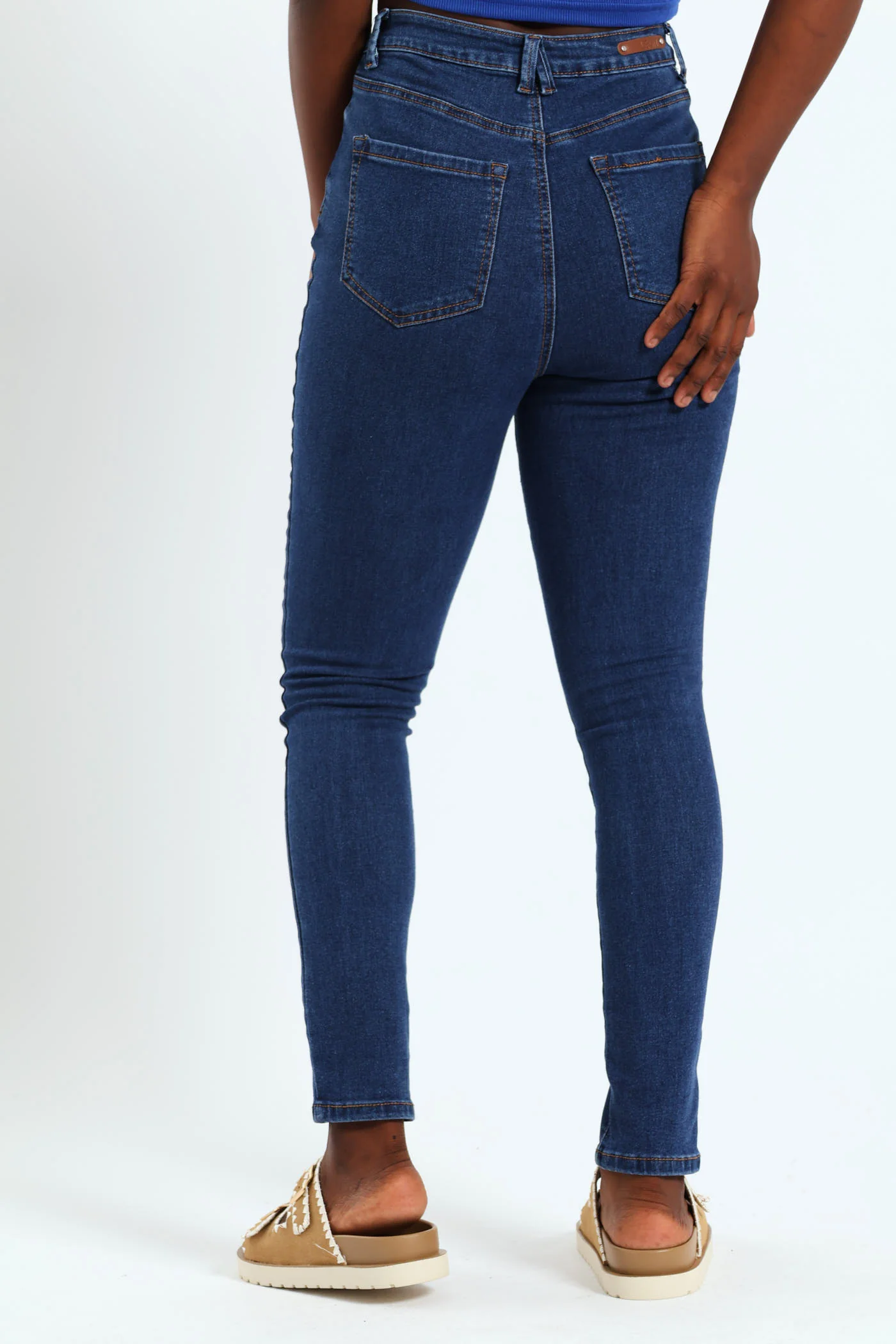 Split Hem Front Seam Skinny Jean - Ink - Image 4