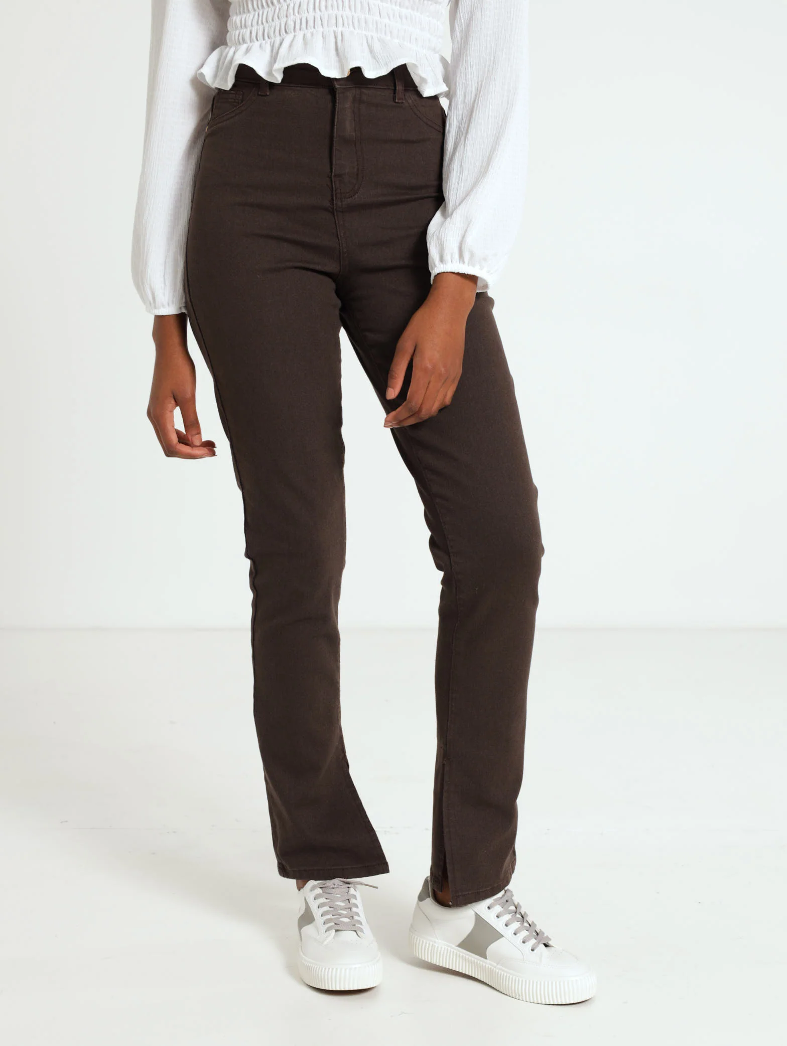 Split Hem Straight Slim Leg Jean - Image 3