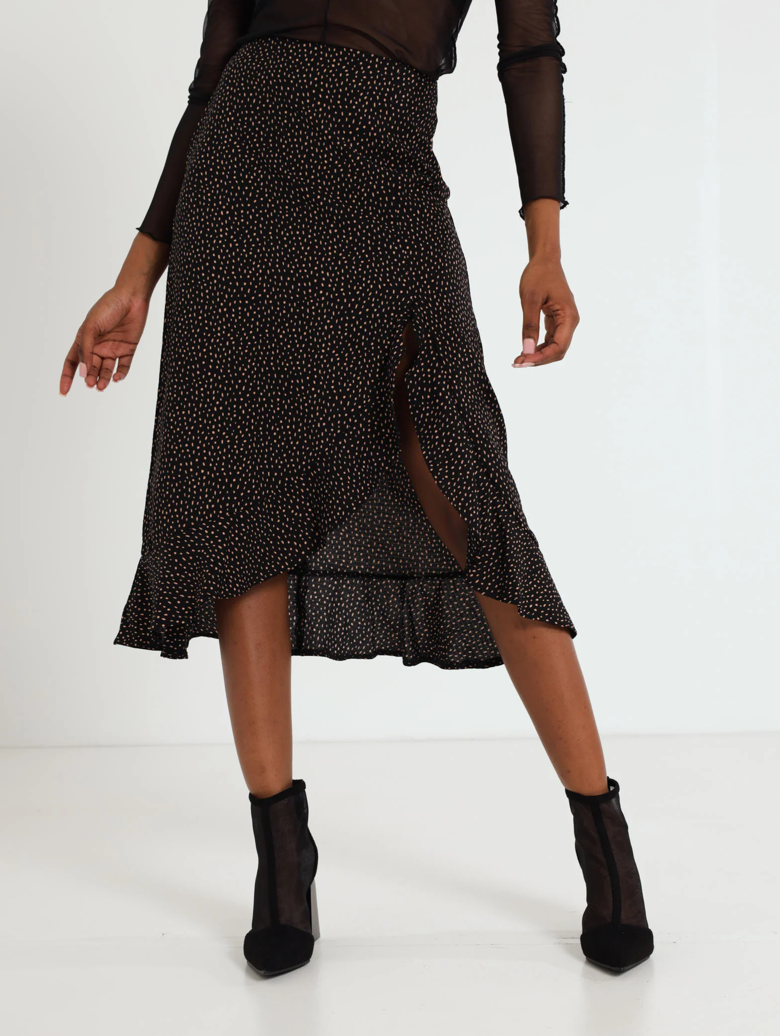 Spot Midi Skirt