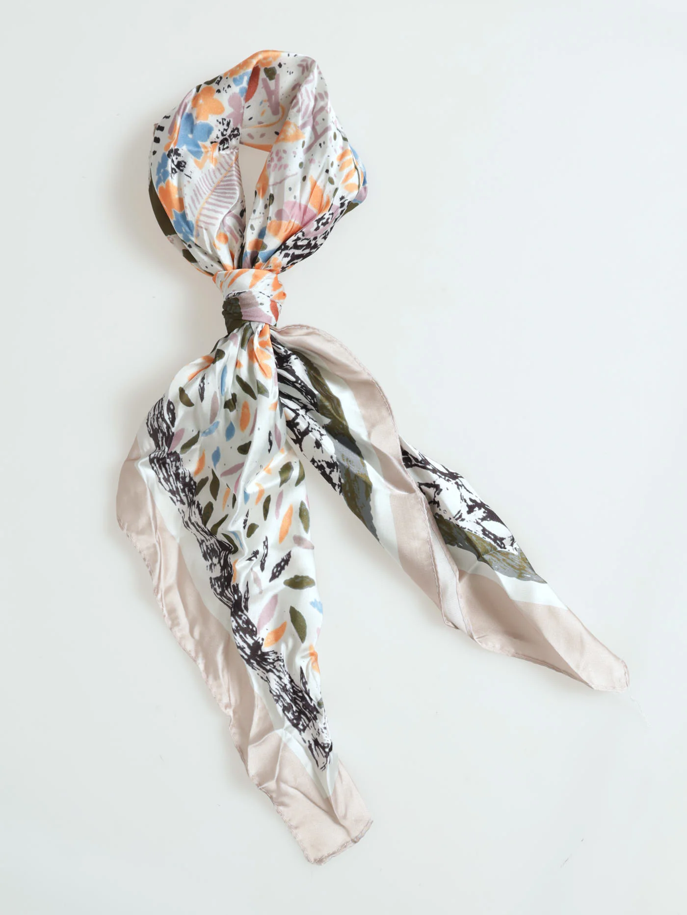 Spray Paint Foliage Satin Scarf