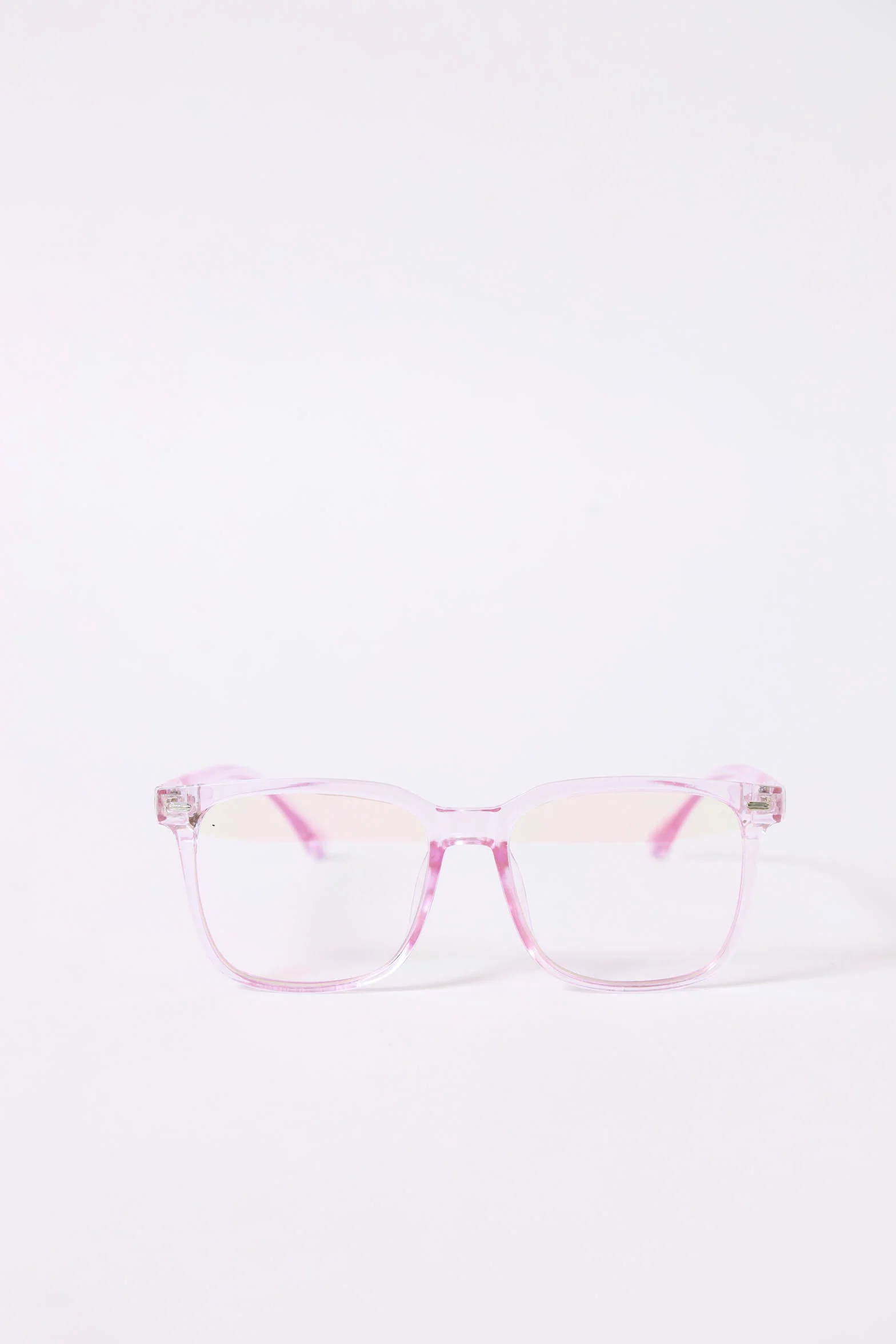 Square Blue Block Lens Sunglasses - Purple - Image 5