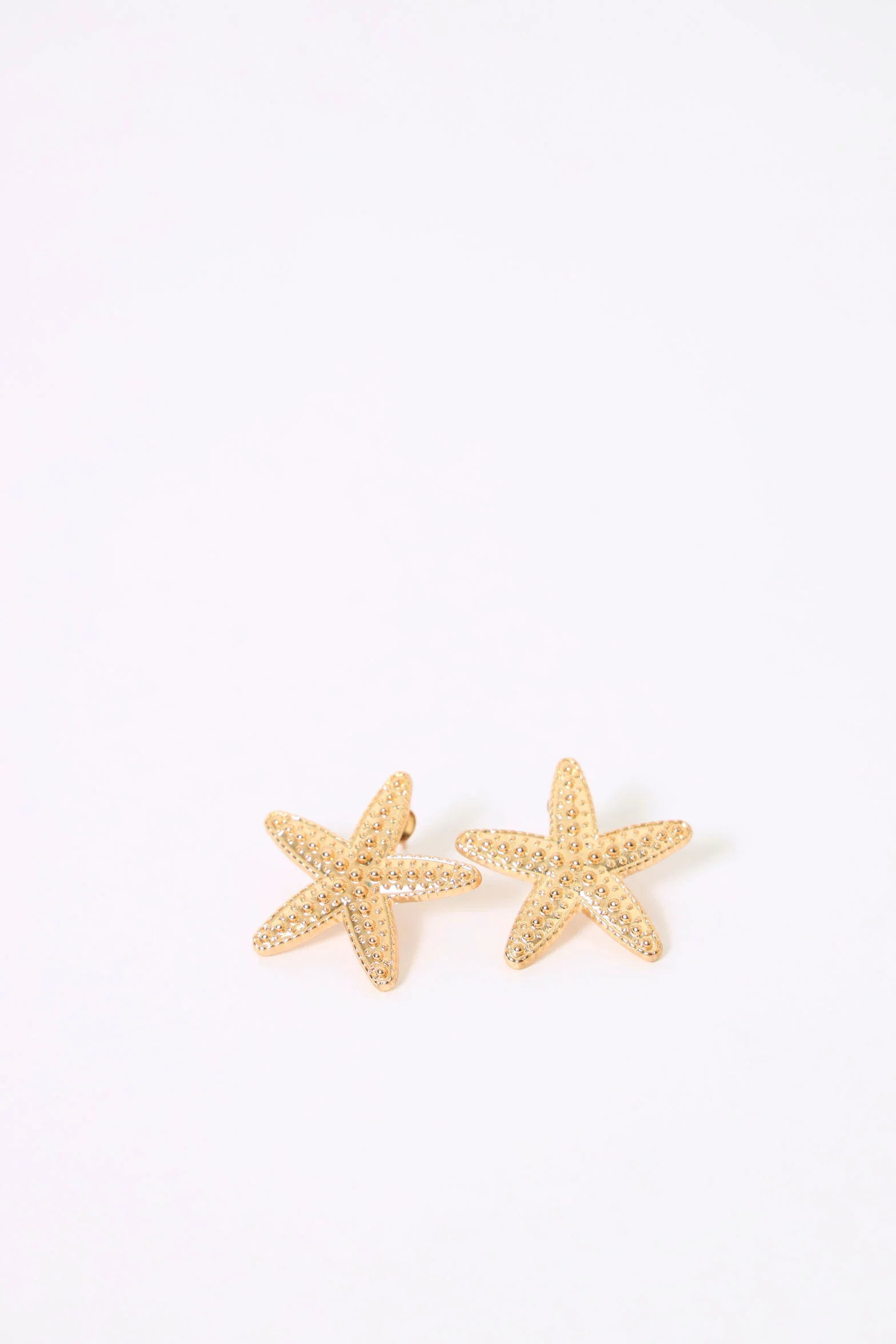 Star Fish Statement Earrings - Gold - Image 2