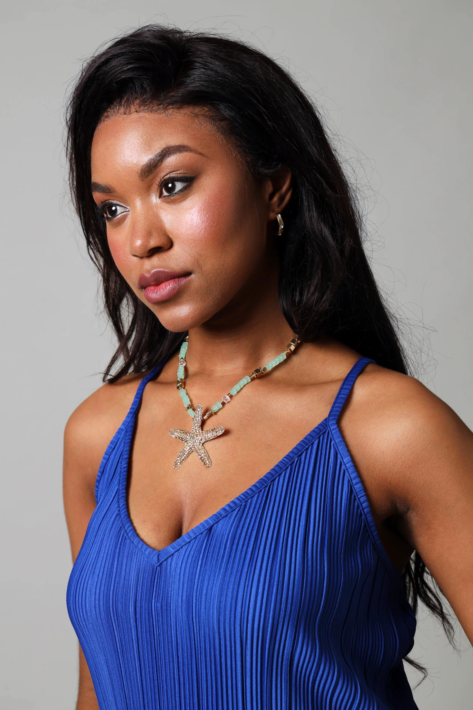Statement Star Fish Pendant Necklace - Gold