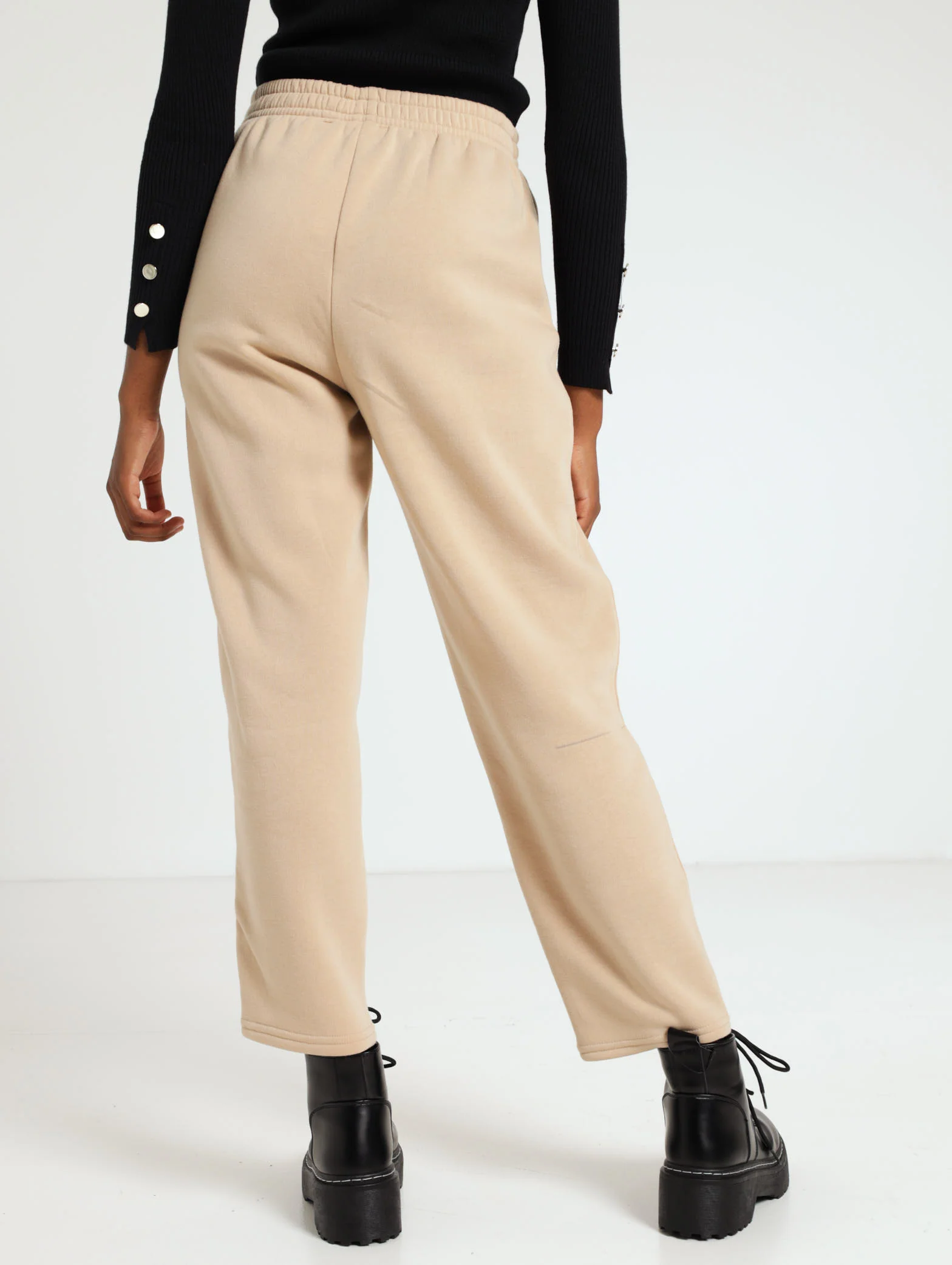 Straight Leg Jogger - Beige - Image 3