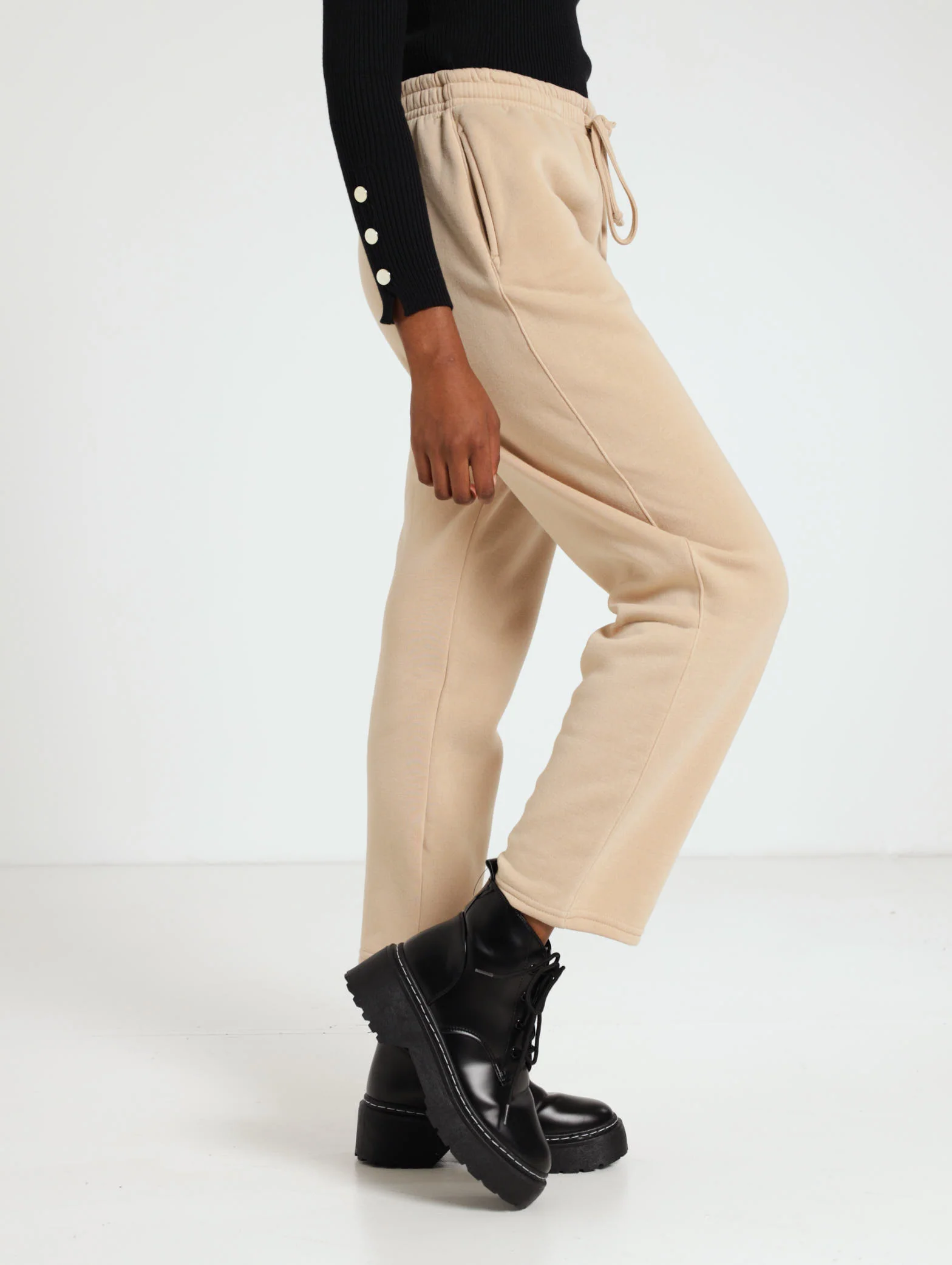 Straight Leg Jogger - Beige - Image 4