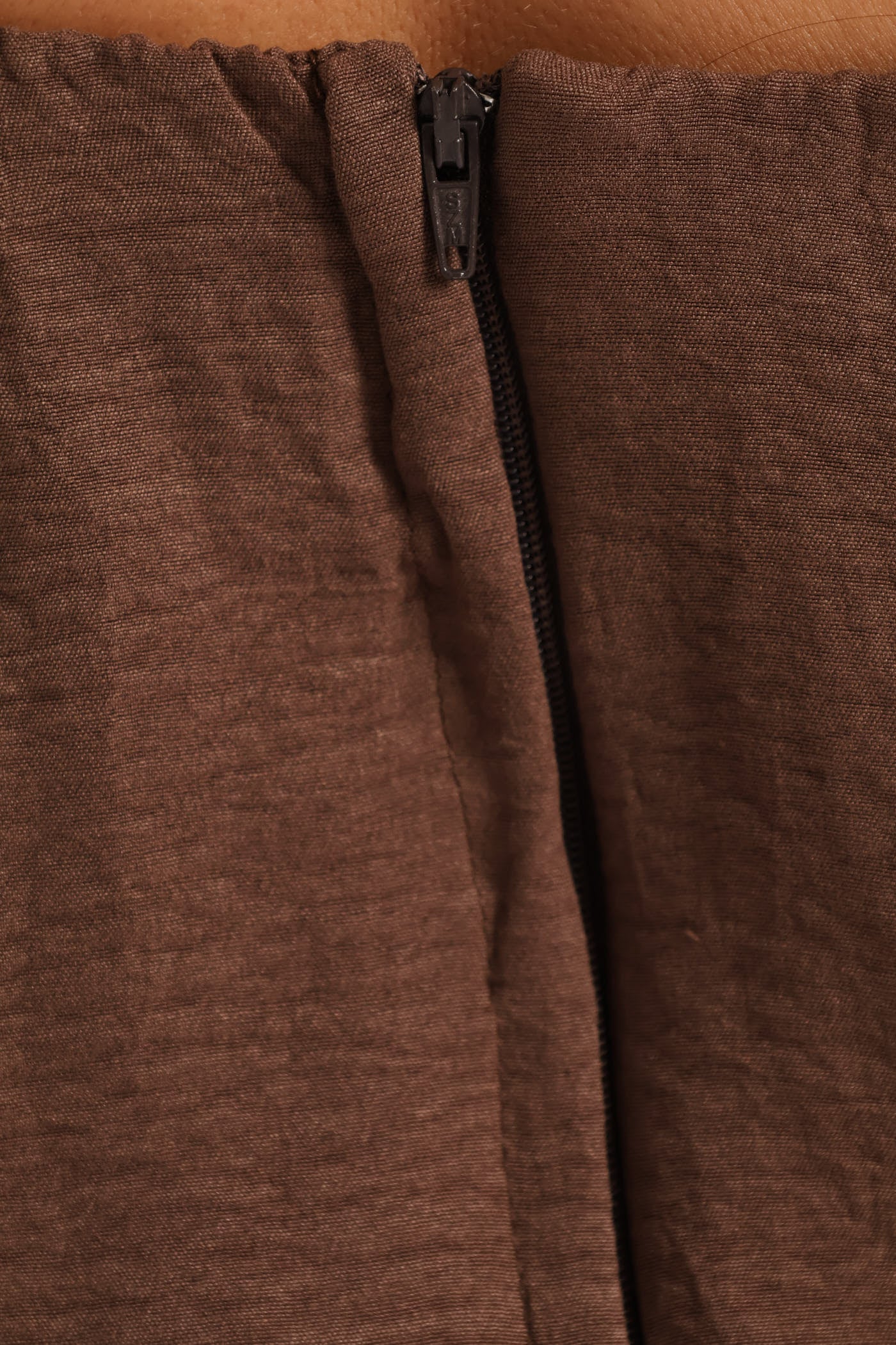 Strapless Rouched Side Long Length Top - Chocolate - Image 4