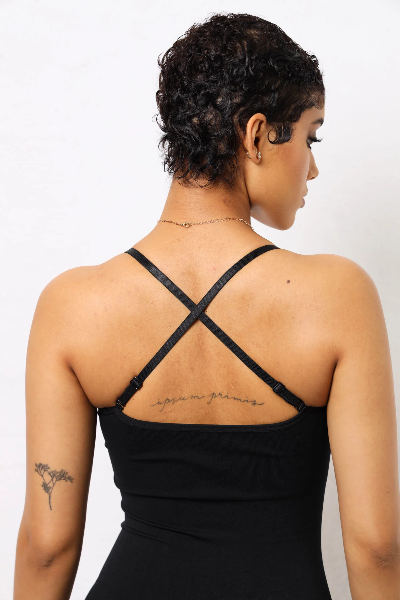 Strapless Short Bodysuit - Black - Image 5