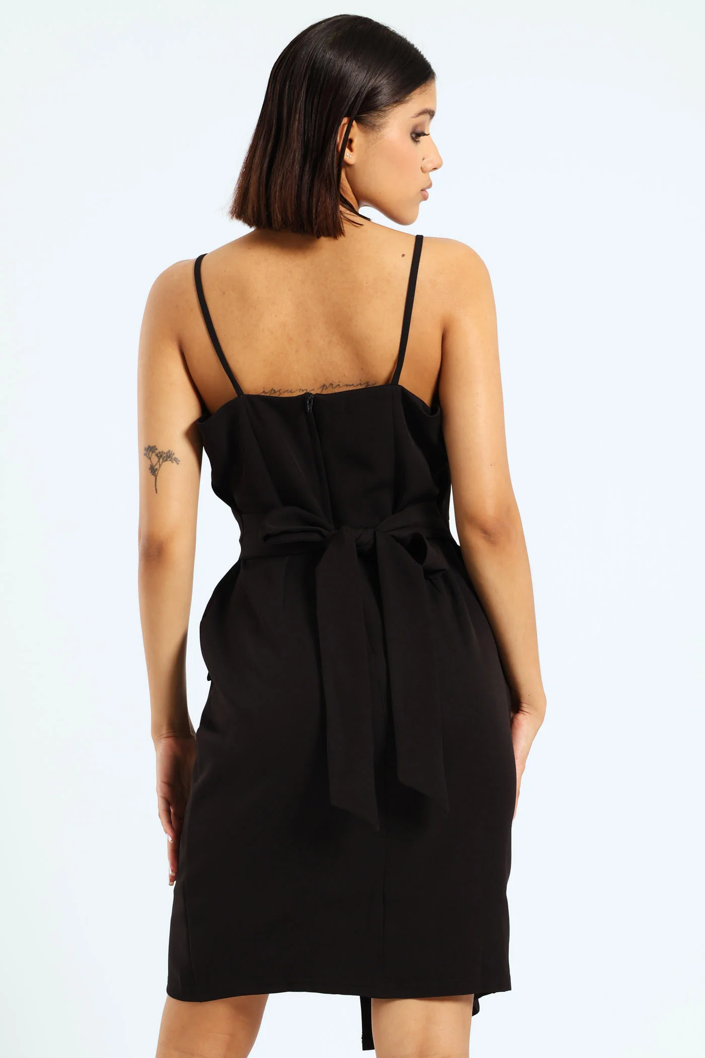 Strappy Blazer Look Mini Dress - Black - Image 3