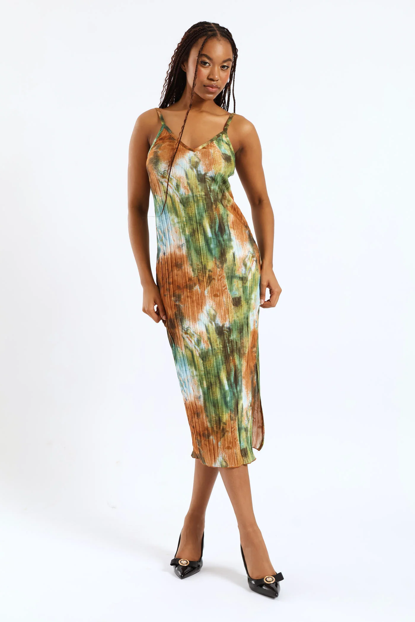Strappy Bodre Maxi Dress - Multi - Image 3