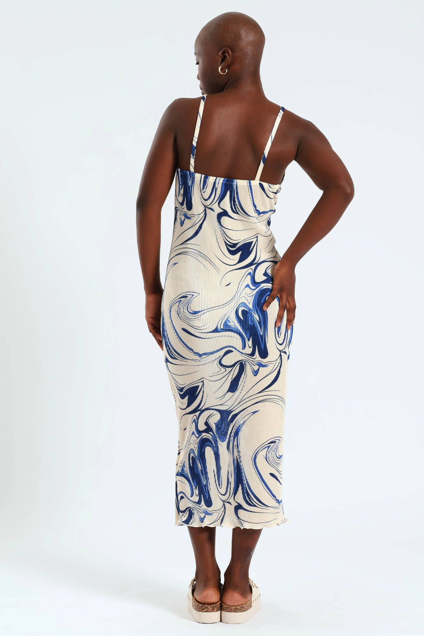 Strappy Bodre Slip Dress - Multi - Image 3