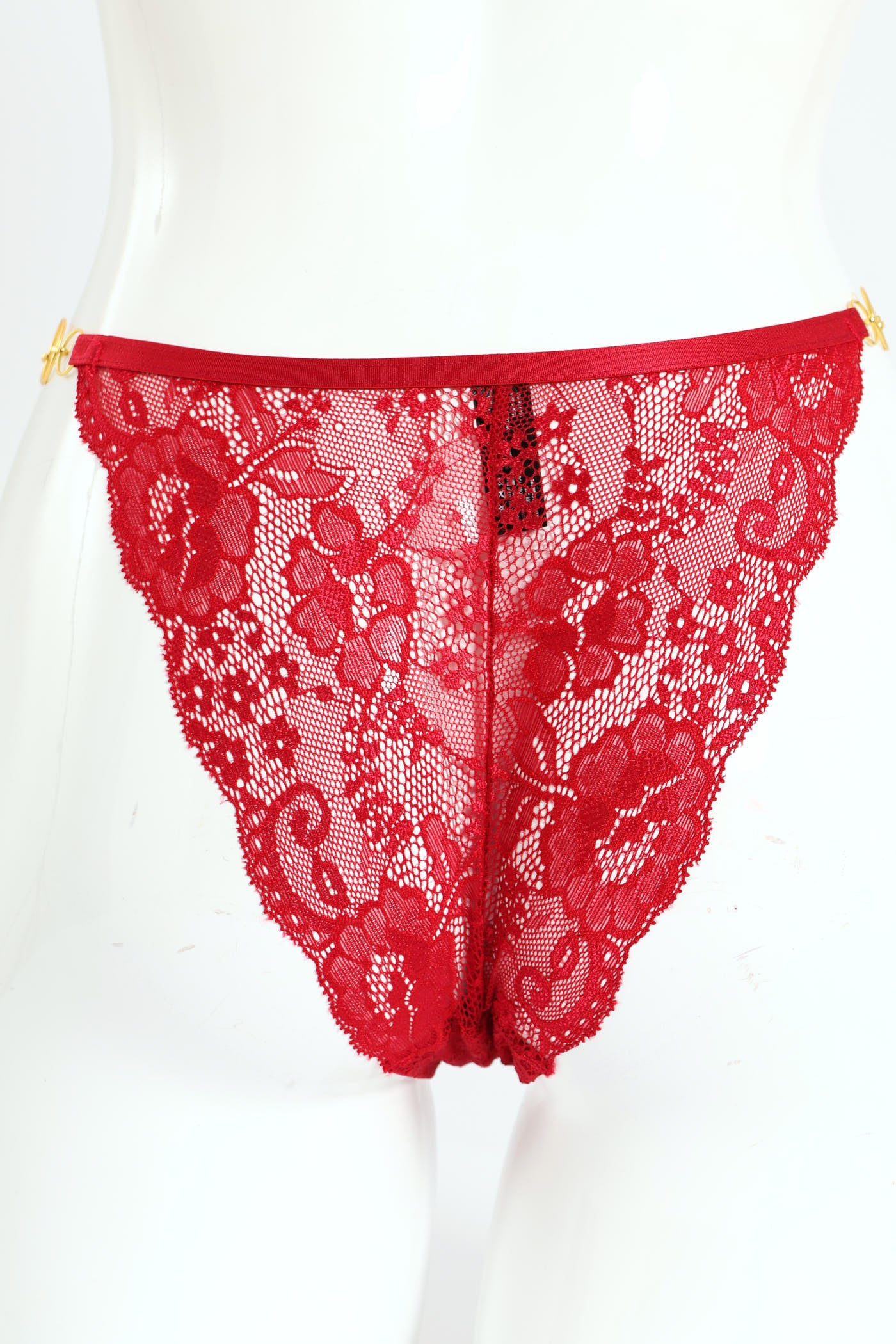Strappy Brazilian Panty - Red - Image 2