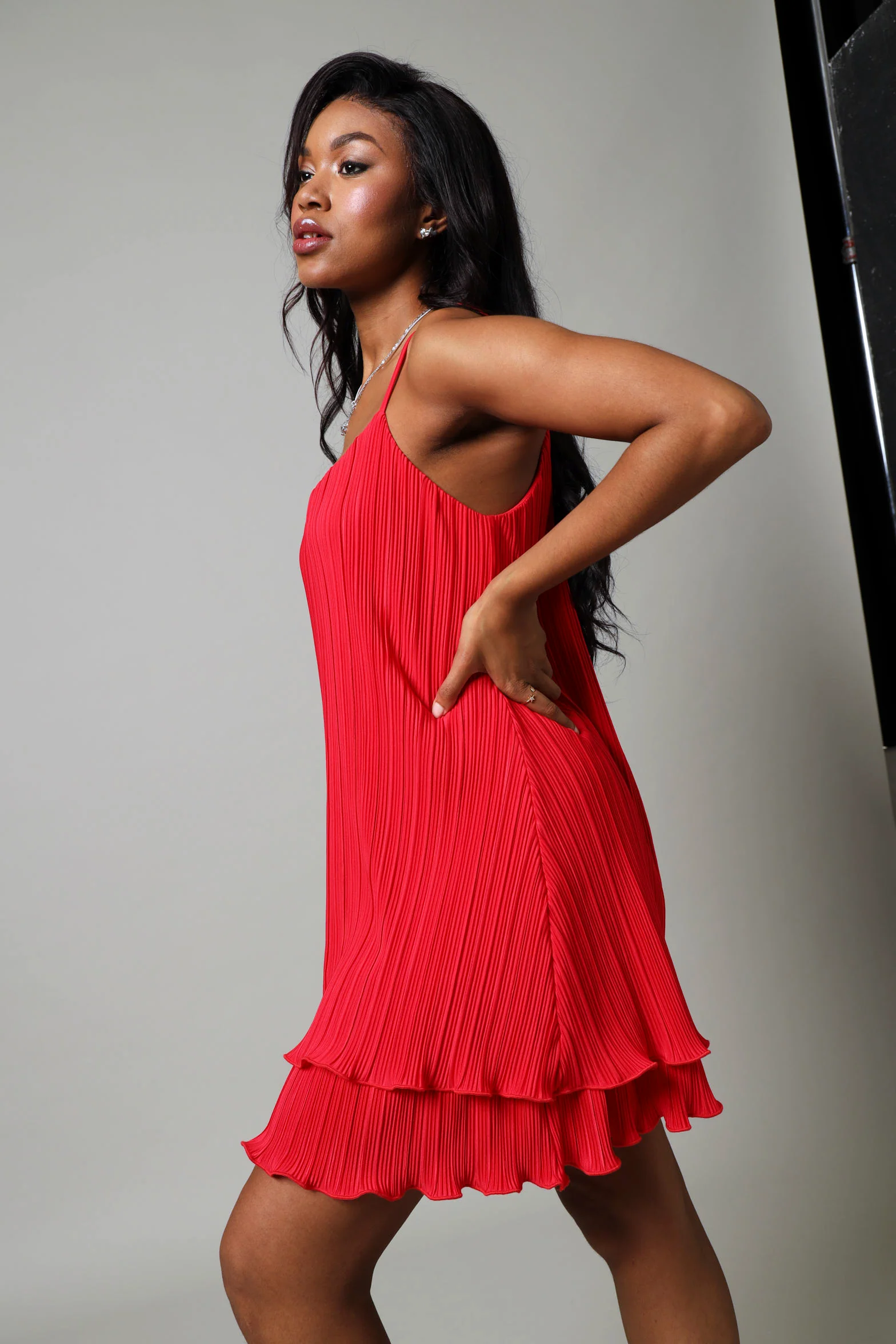 Strappy Double Layer Bodre Mini - Red - Image 2