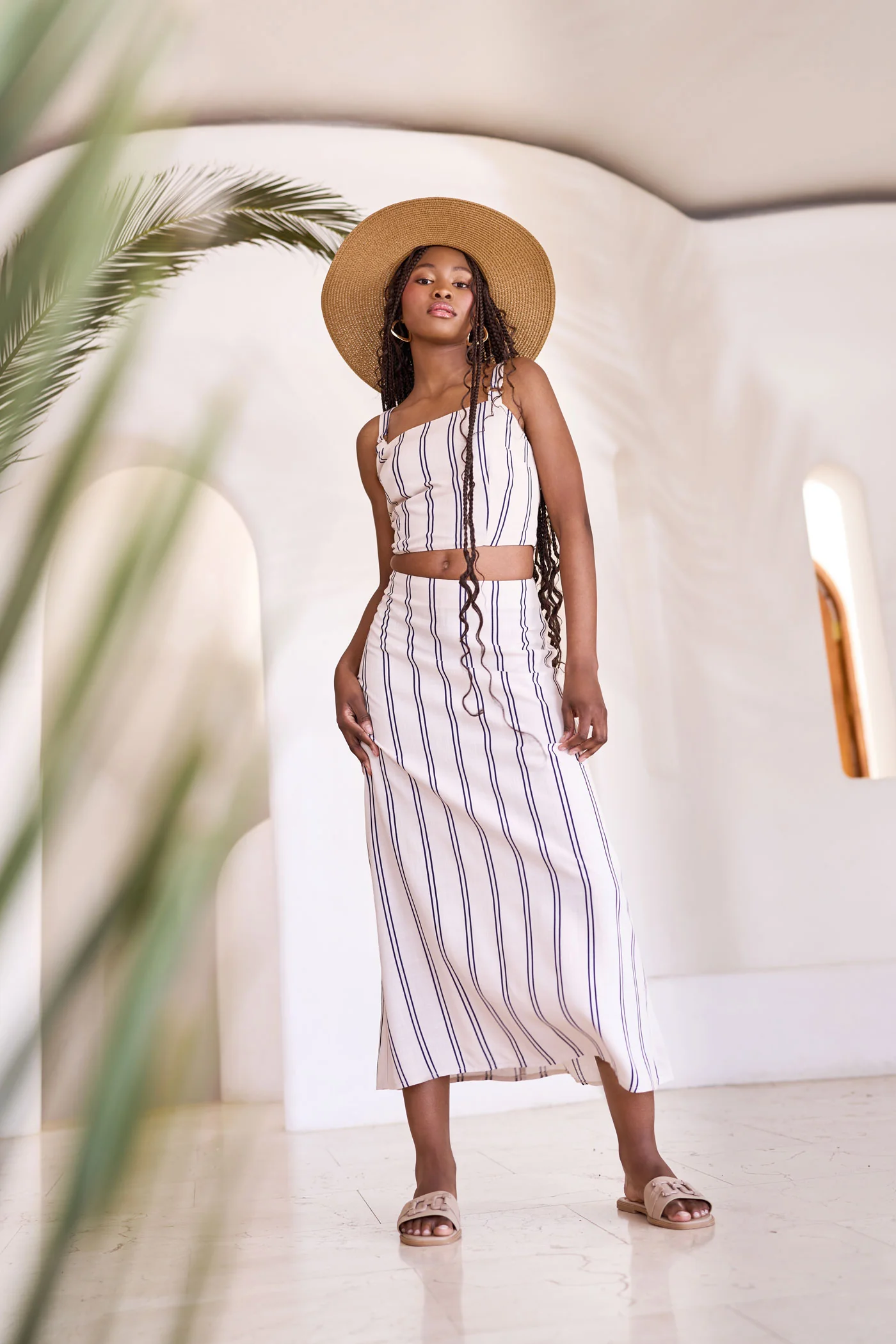 Strappy Stripe Crop Top - Multi - Image 7